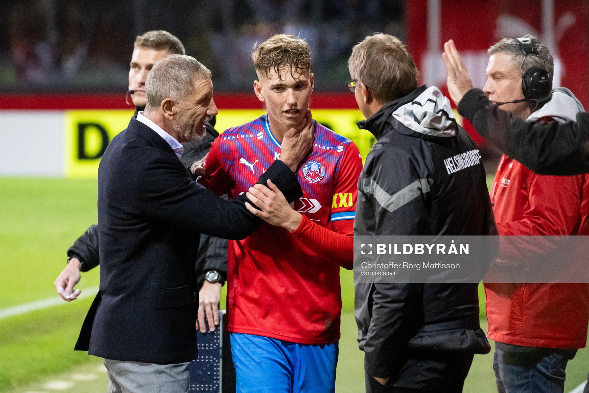Helsingborgs tränare Stuart Baxter och Benjamin Örn
