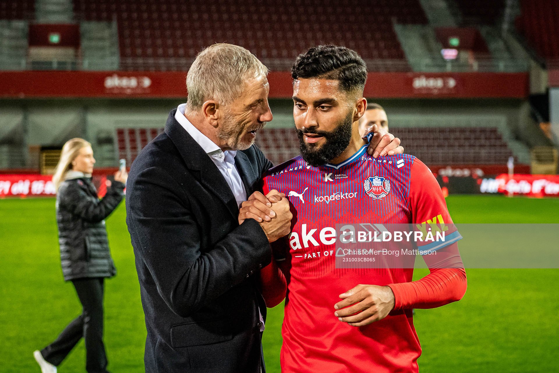 Helsingborgs tränare Stuart Baxter och Amin Al-Hamawi