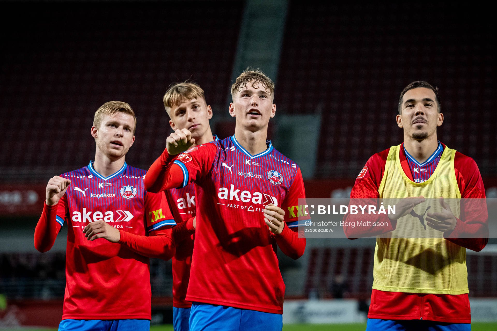 Helsingborgs William Westerlund, Lukas Kjellnäs, Benjamin
