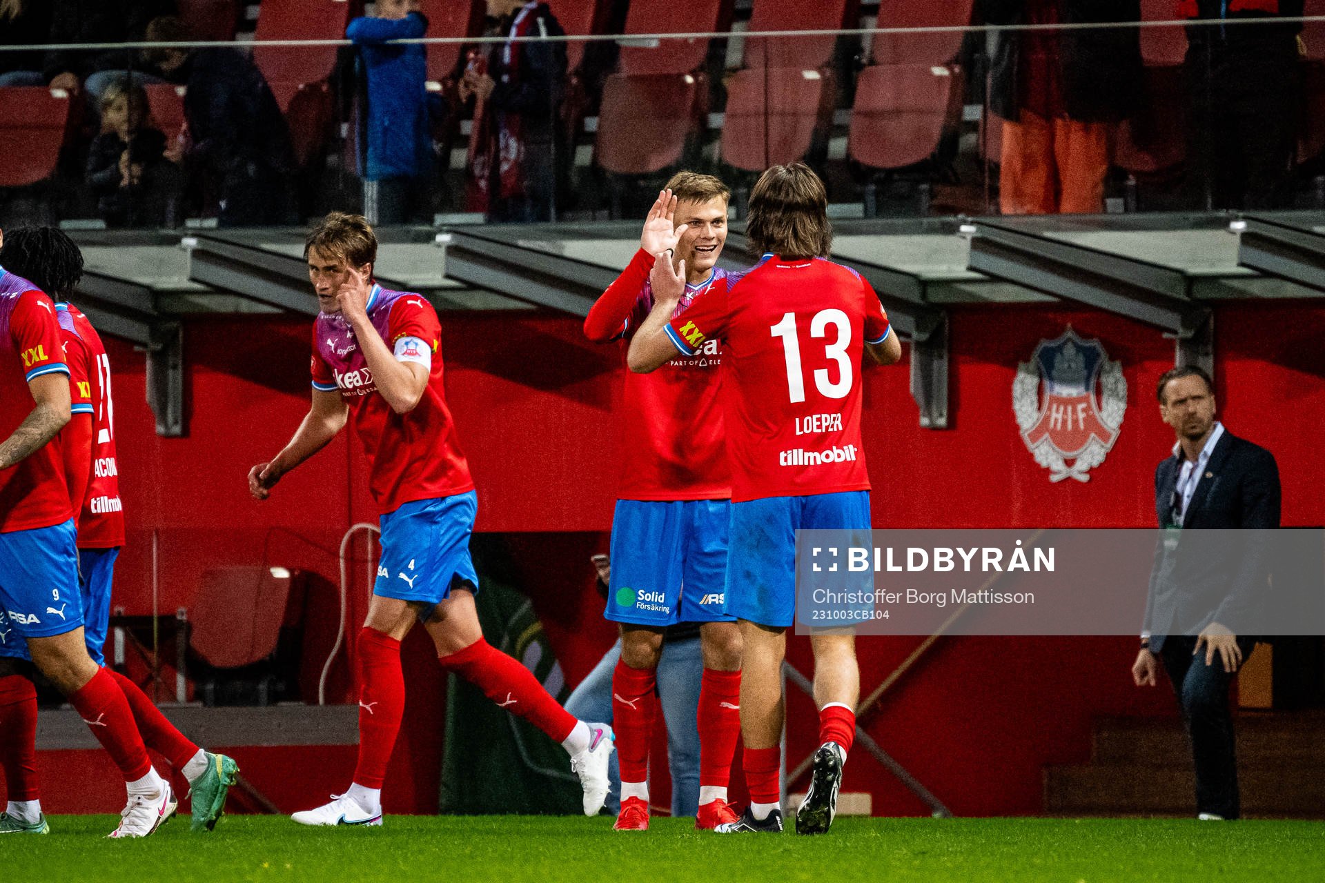 Helsingborgs Erik Ring och Wilhelm Loeper jublar