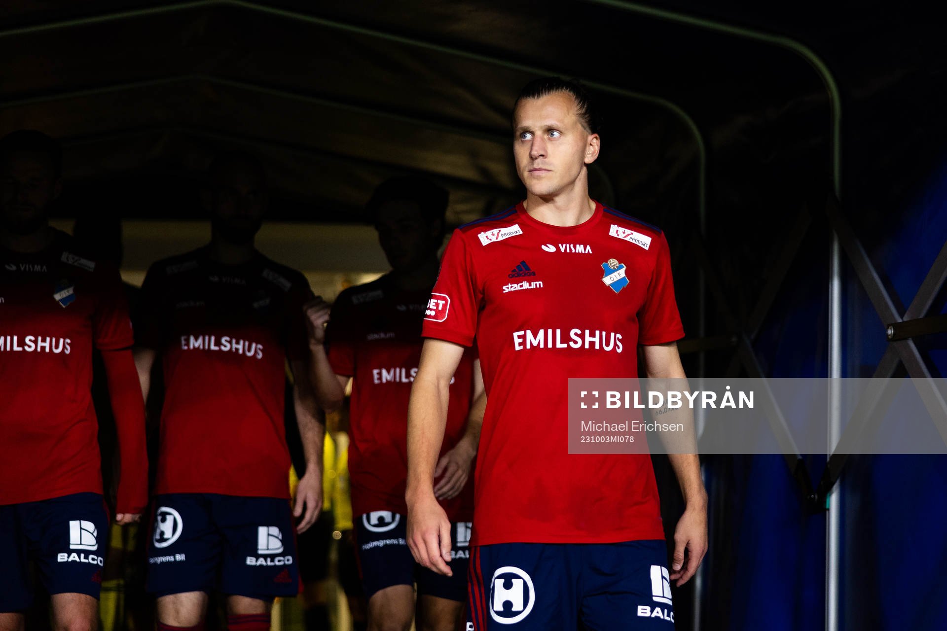 Östers Jesper Jonasson Westermark innan andra halvleken av