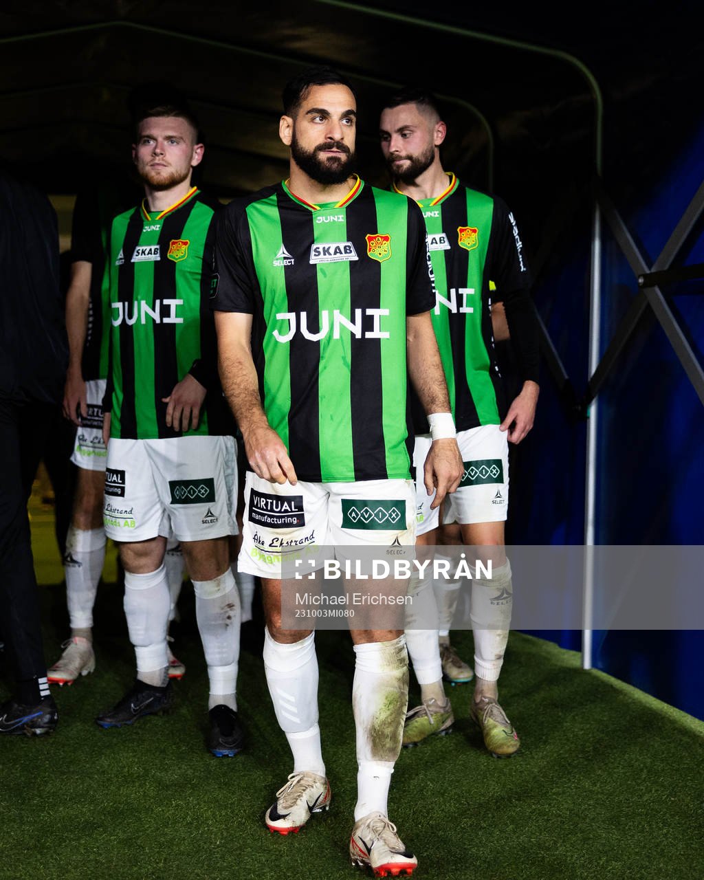 GAIS Mervan Celik innan andra halvleken av fotbollsmatchen