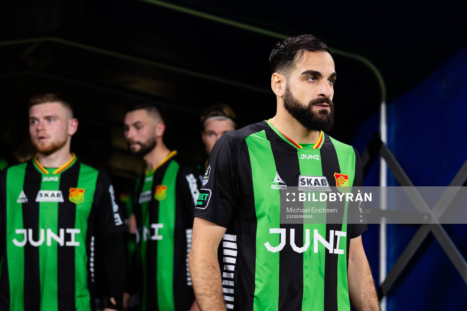 GAIS Mervan Celik innan andra halvleken av fotbollsmatchen