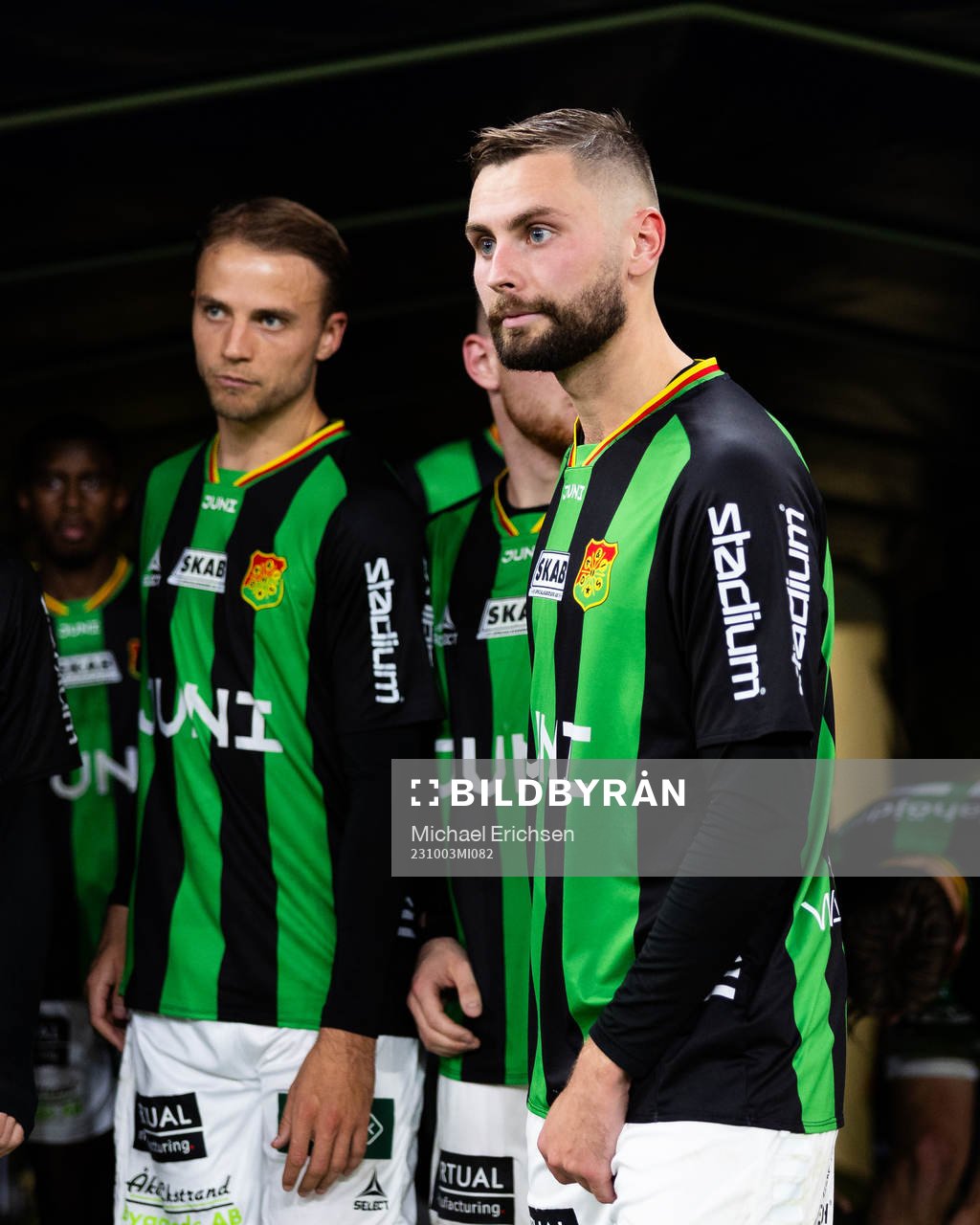 GAIS Gustav Lundgren och Axel Norén  innan andra halvleken