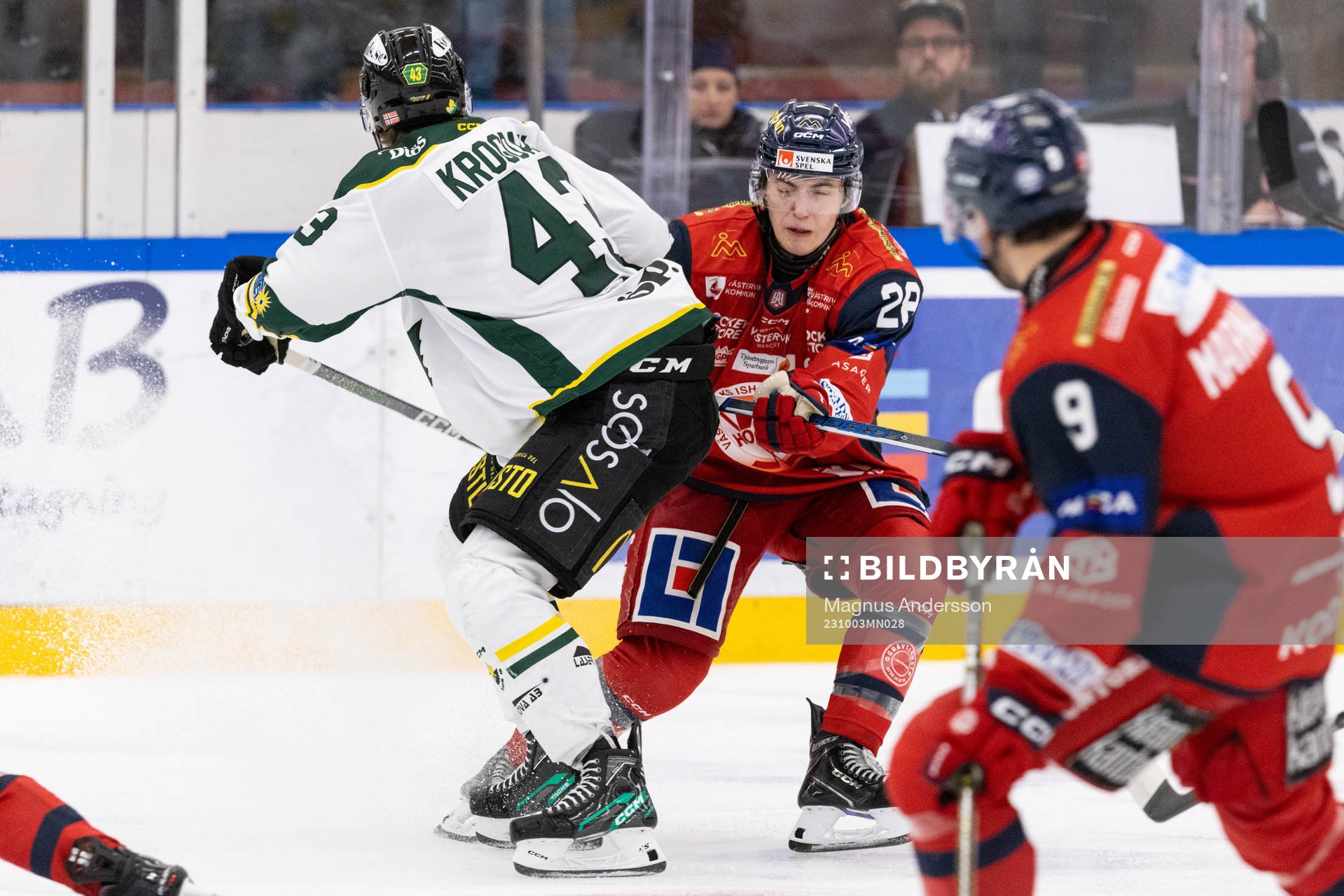 Östersunds Max Krogdahl och Västerviks Elias Sjöström