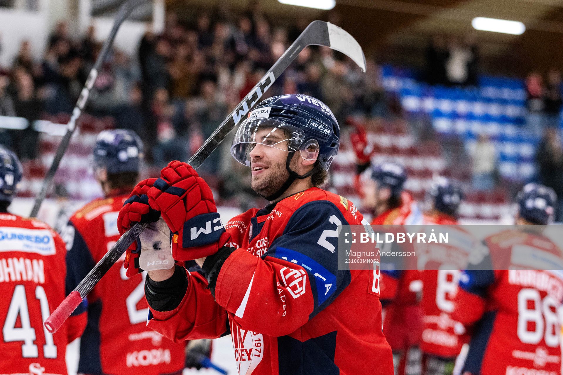 Västerviks Anton Björkman jublar