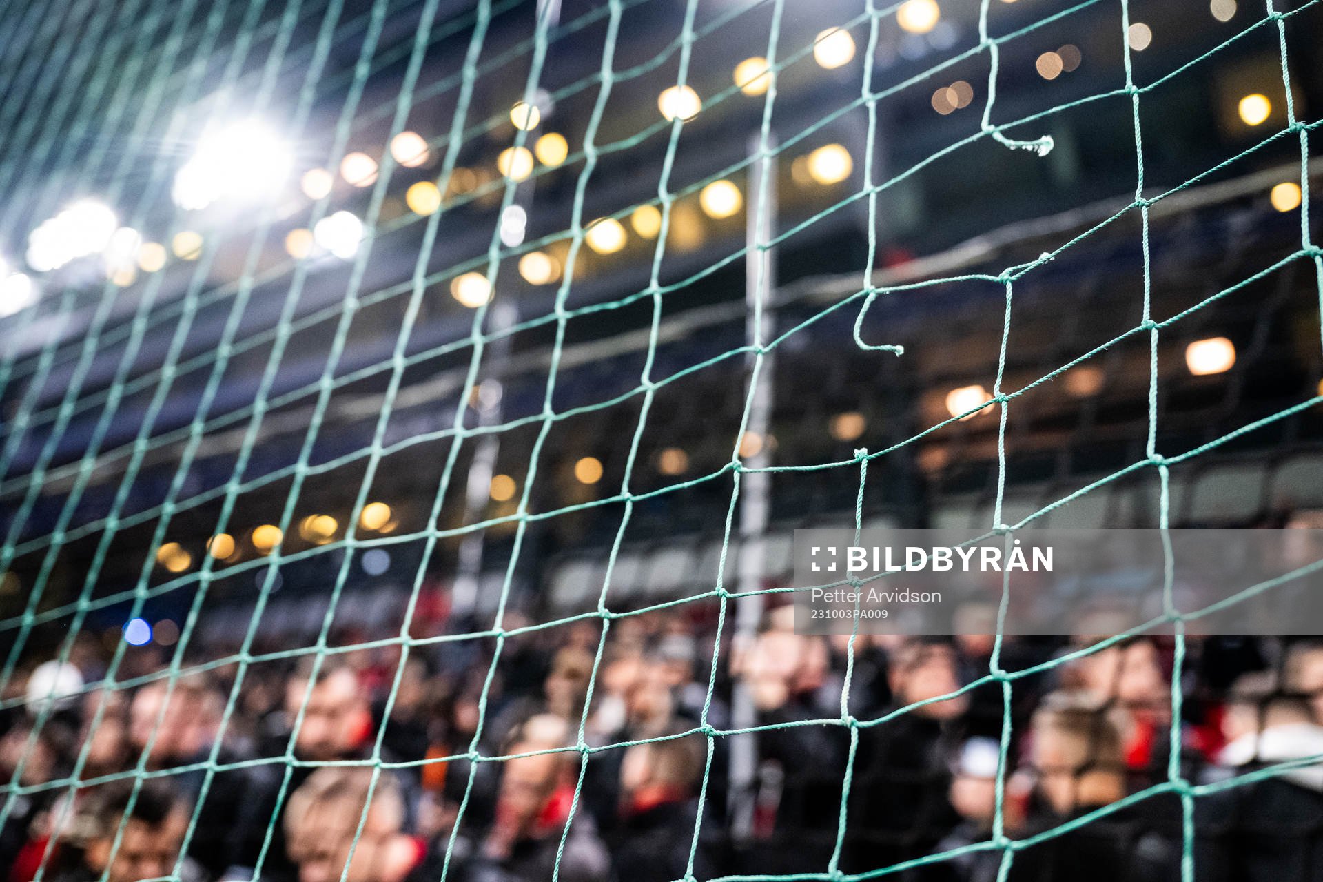 Safety net in front of the stands for Bayern Munich