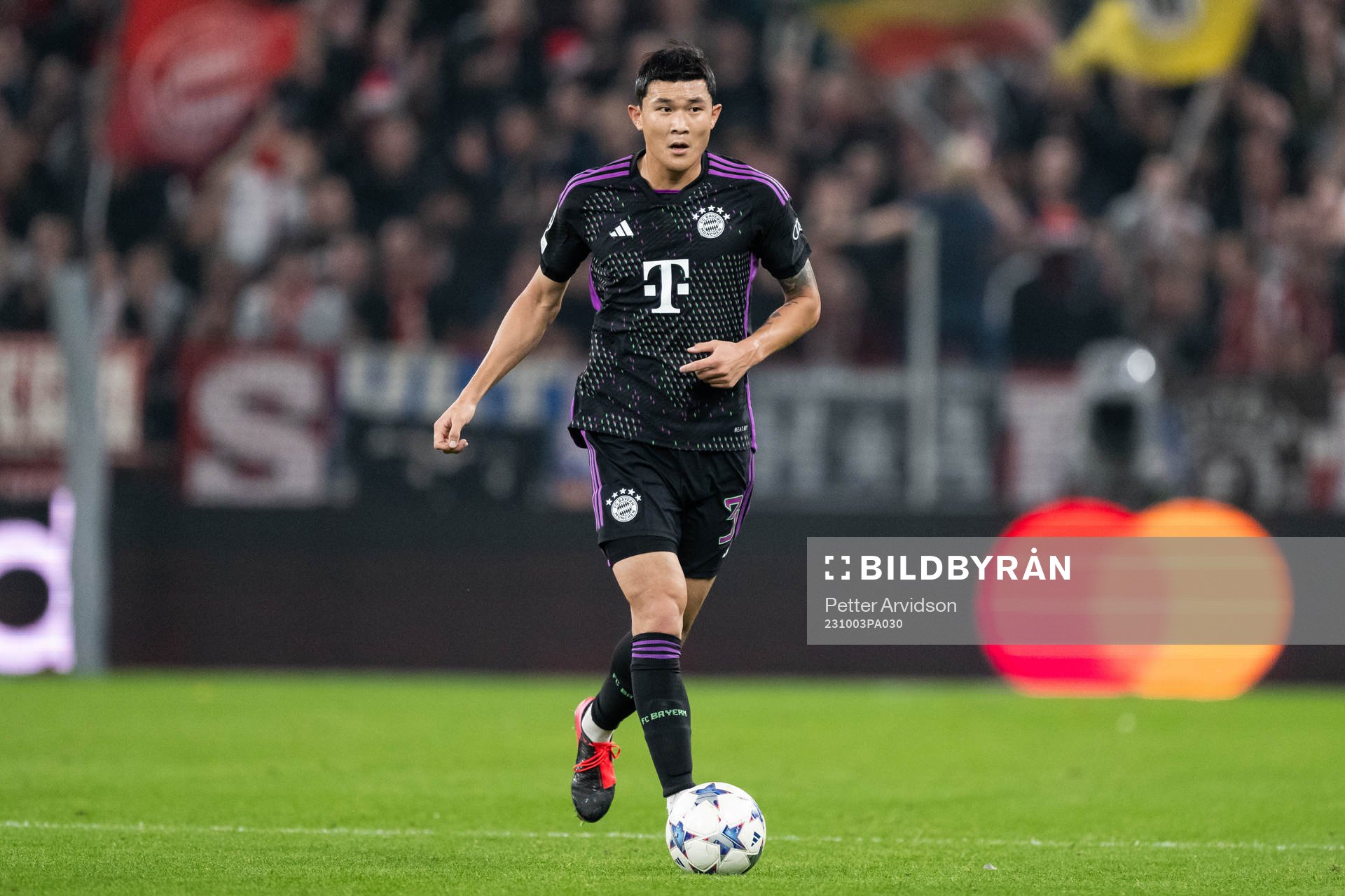 Minjae Kim of Bayern Munich during the UEFA Champions League football match between FC Copenhagen and Bayern Munich on October 3, 2023 in Köpenhamn.