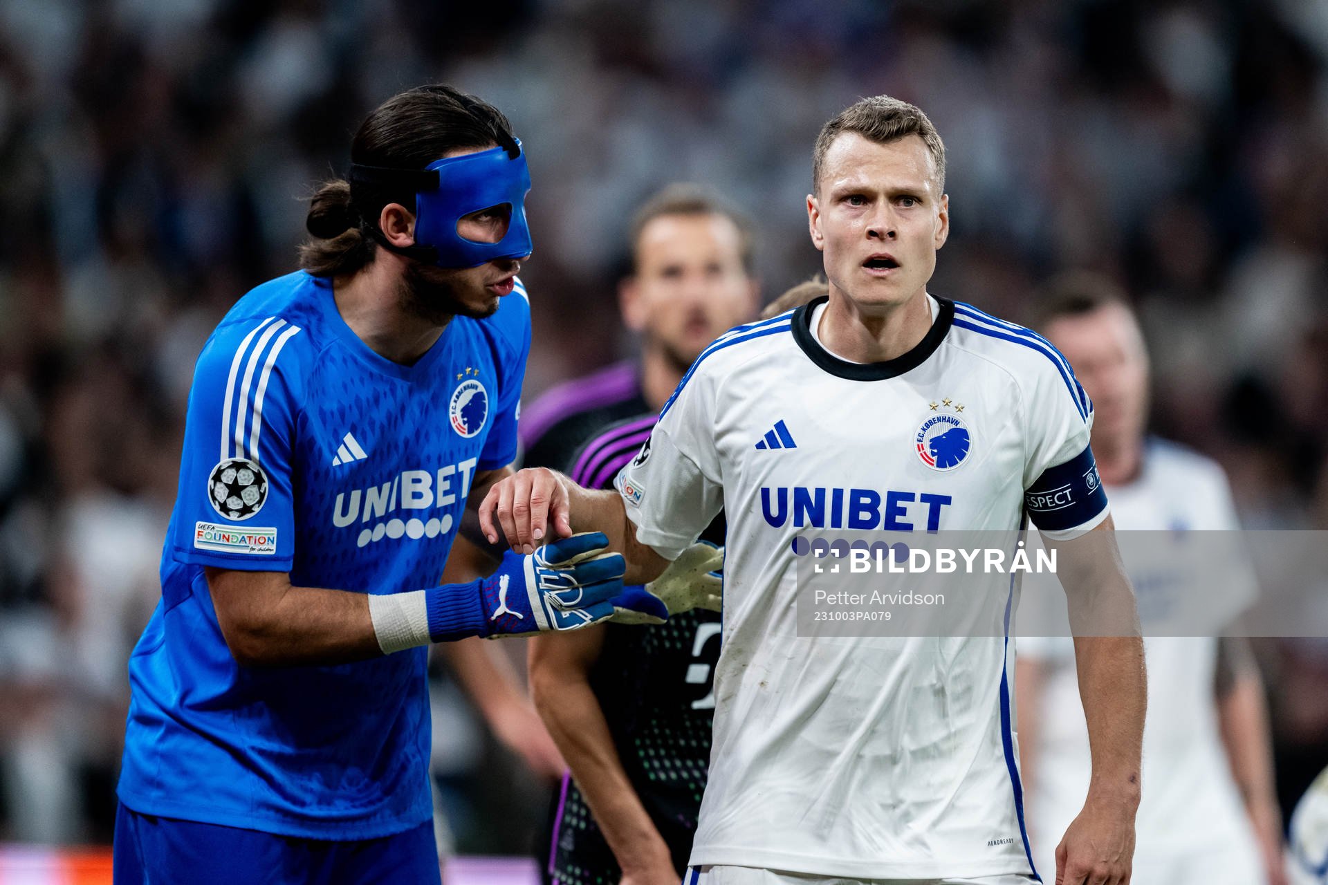 goalkeeper Kamil Grabara and Viktor Claesson of Copenhagen