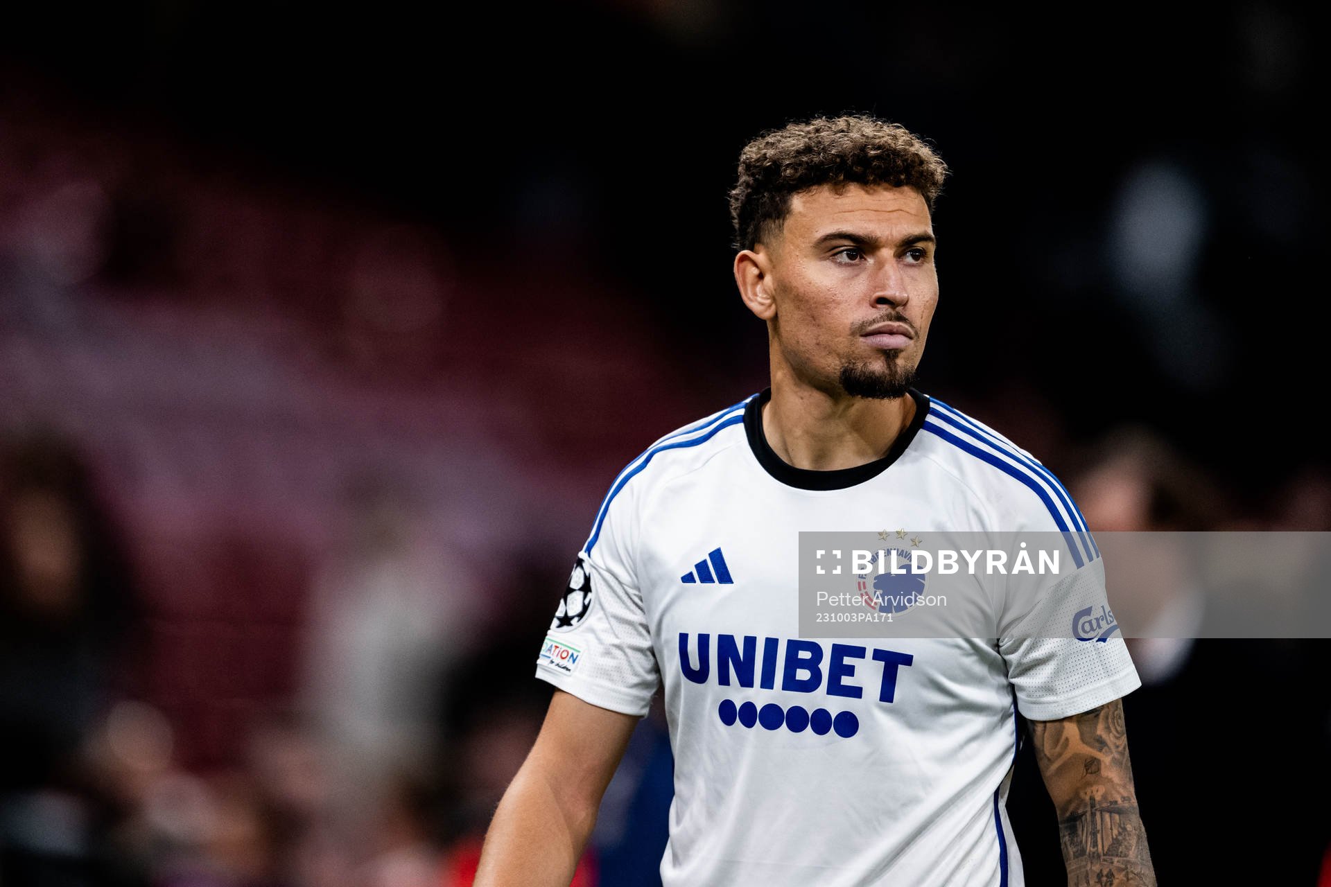 Jordan Larsson of Copenhagen looks dejected