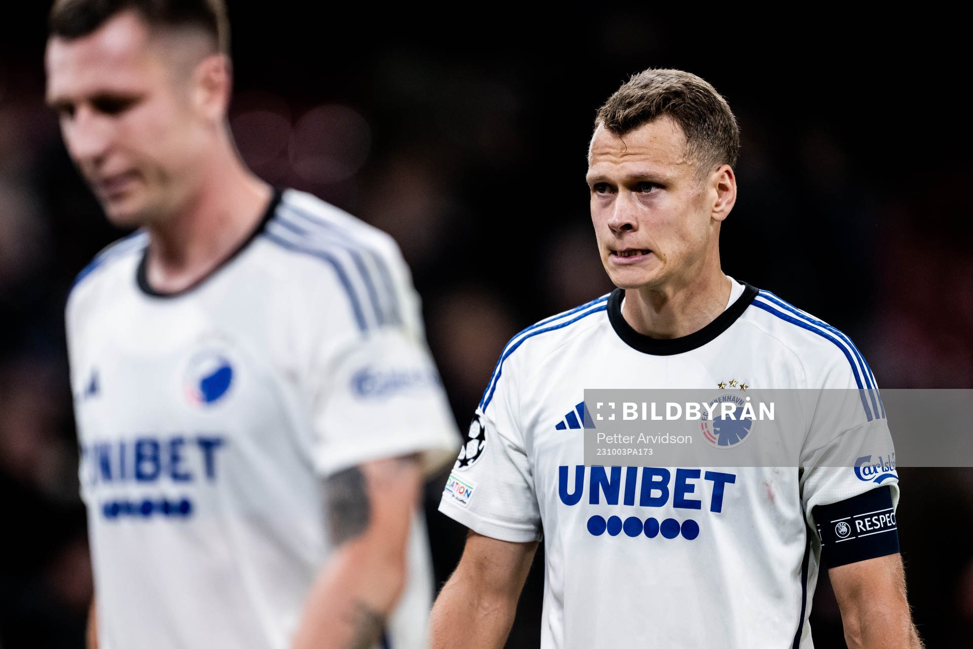 Viktor Claesson of Copenhagen looks dejected