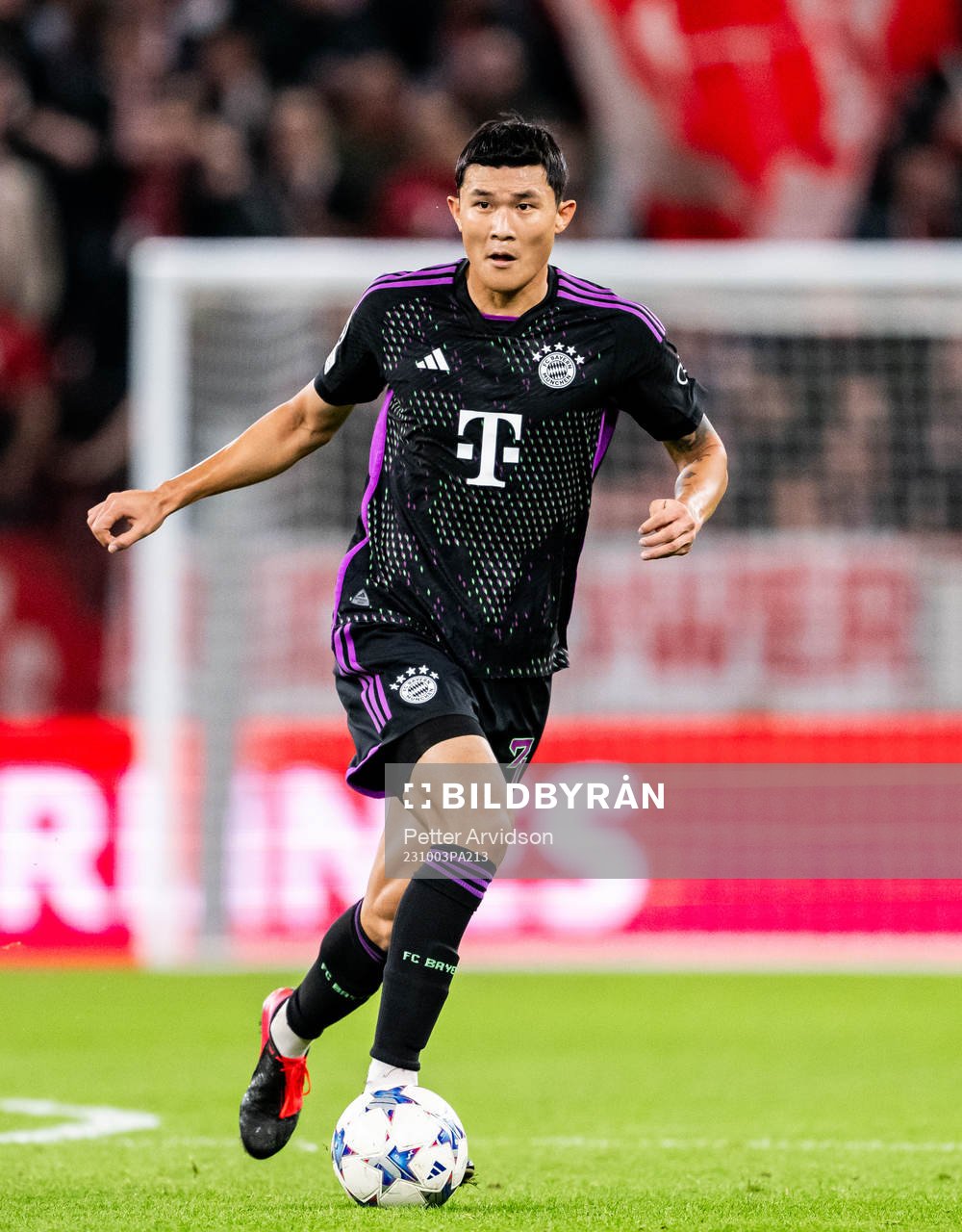 Minjae Kim of Bayern Munich during the UEFA Champions League football match between FC Copenhagen and Bayern Munich on October 3, 2023 in Köpenhamn.