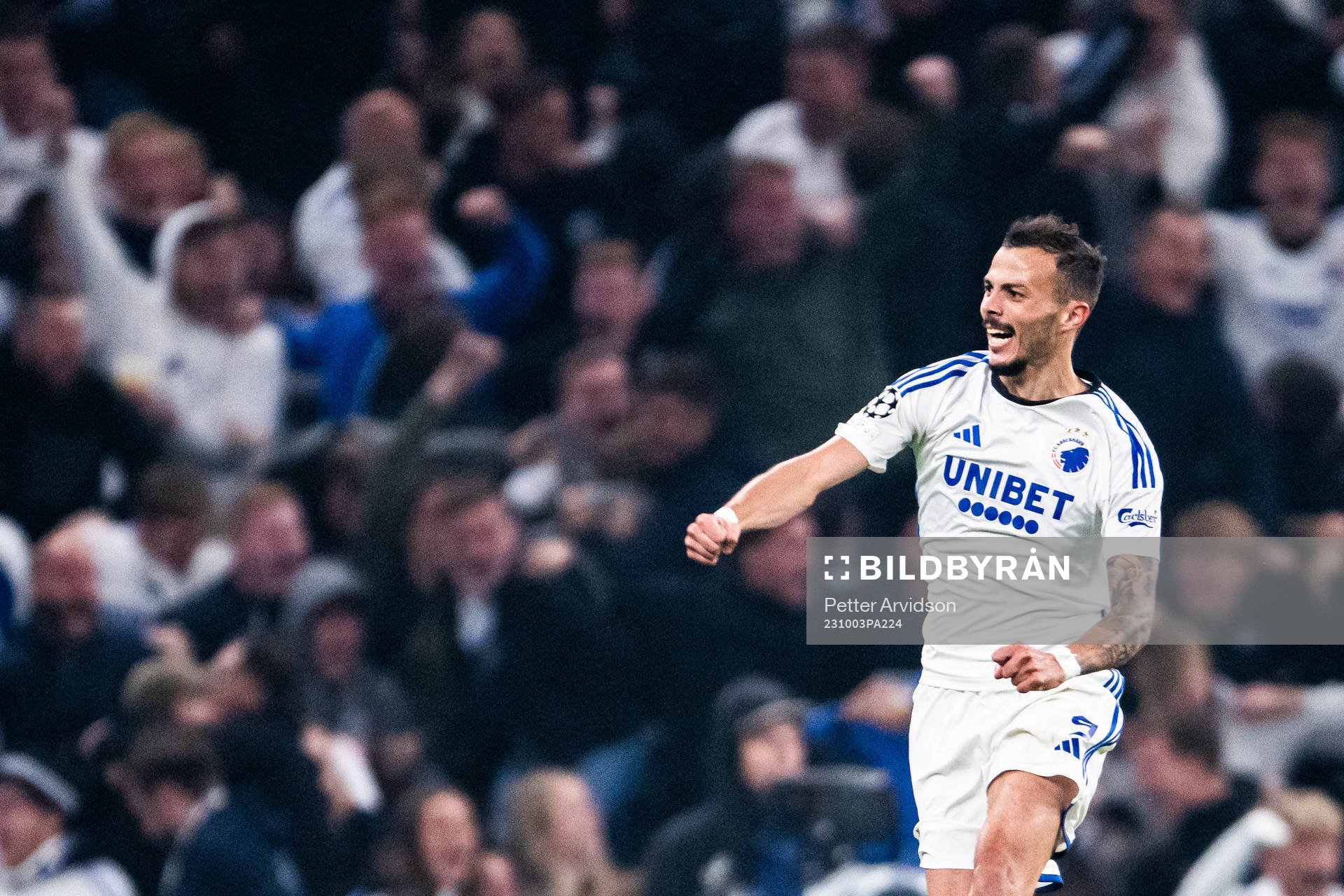Diogo Goncalves of Copenhagen celebrates
