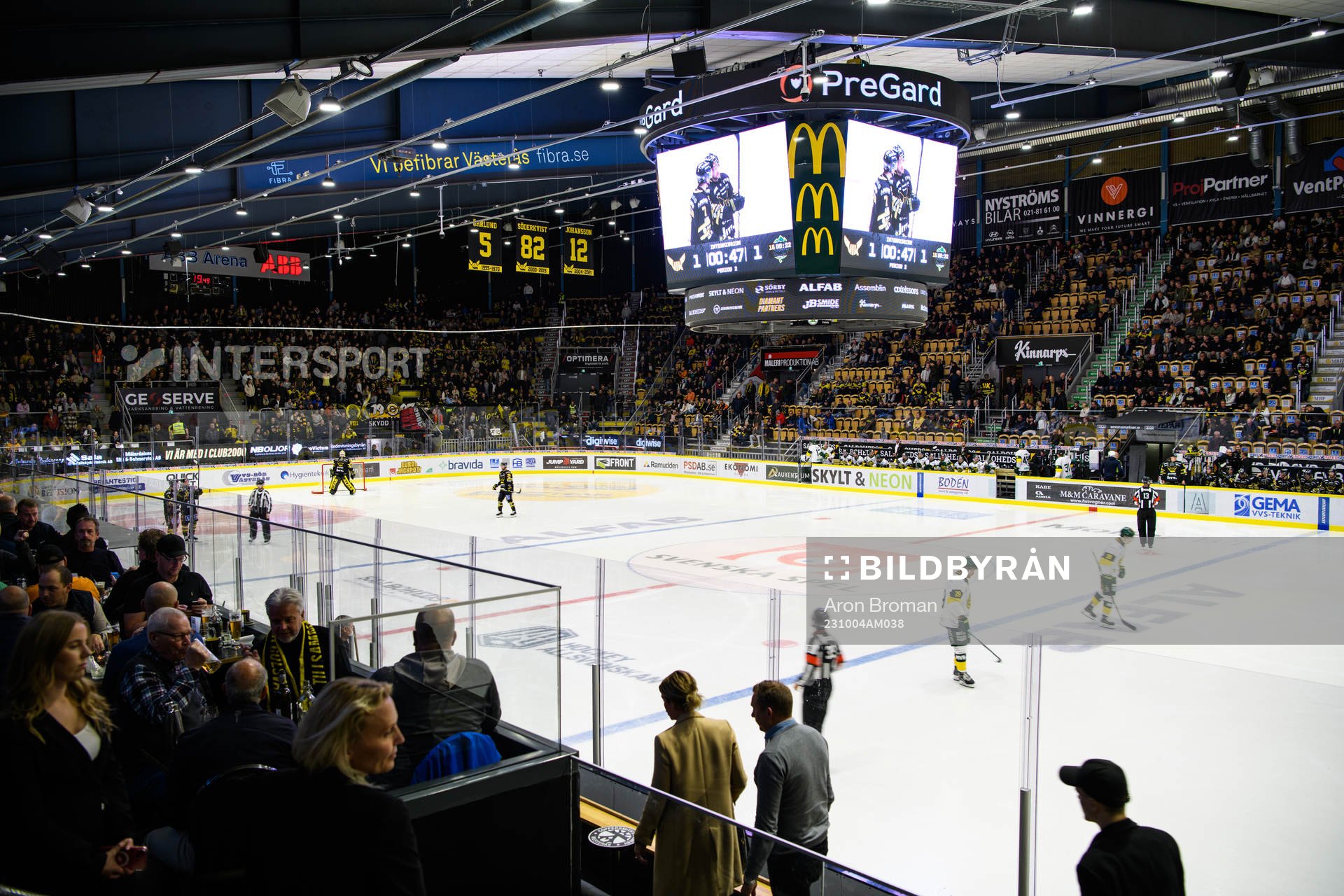 Interiör vy av ABB Arena
