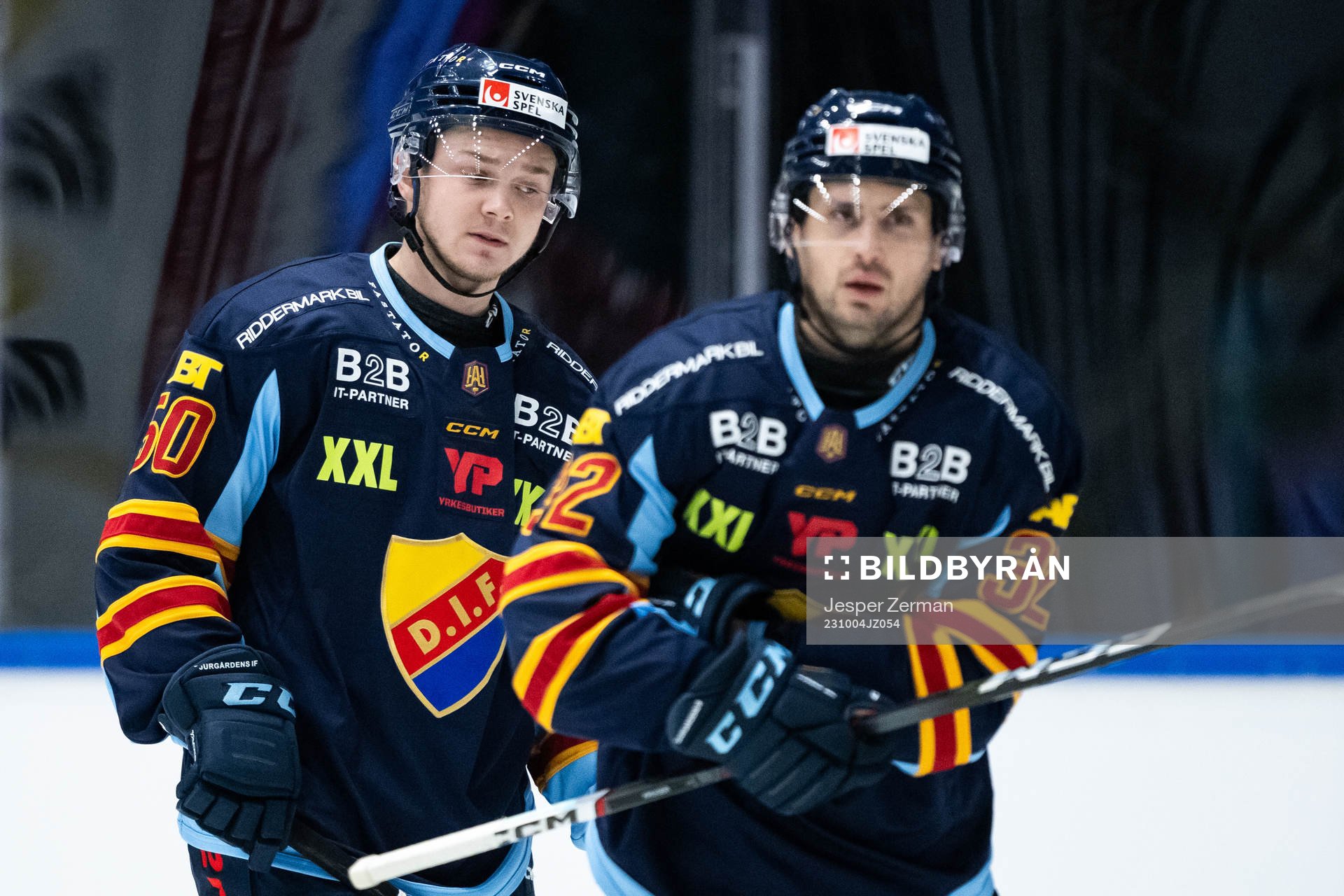 Djurgårdens Oscar Lundin och Marcus Krüger deppar