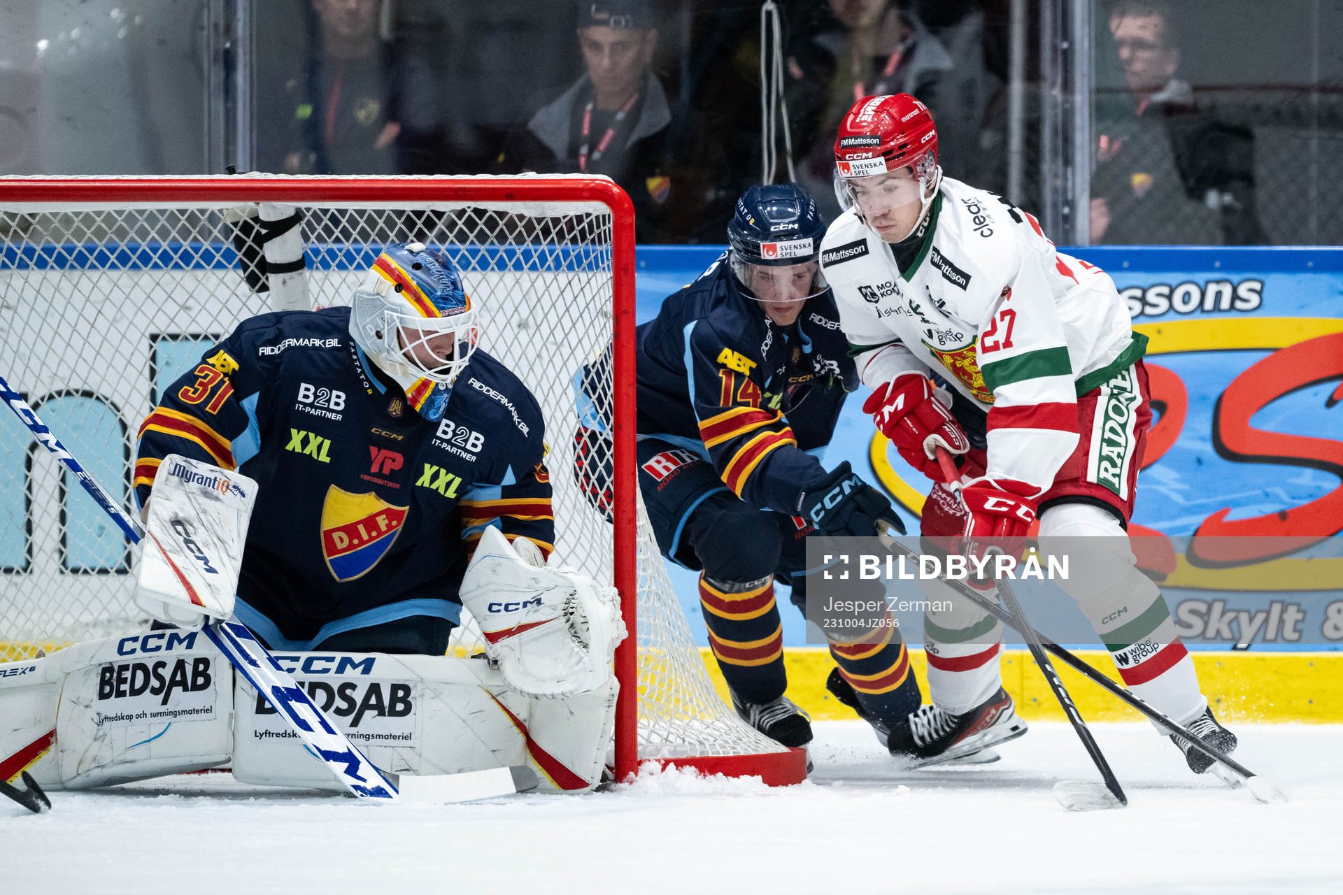Djurgårdens målvakt Viktor Andrén och Arvid Bergström