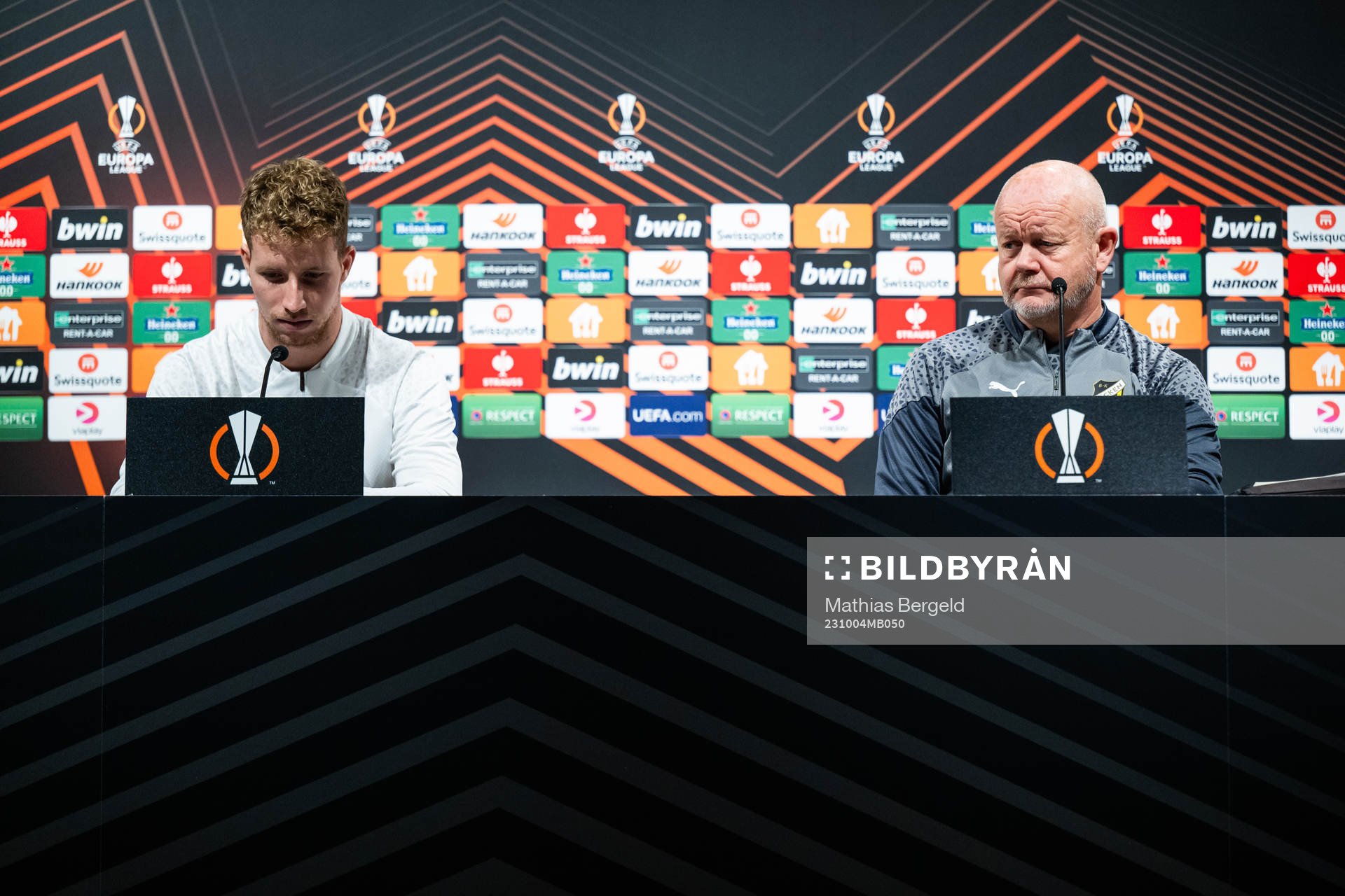 Samuel Gustafson and head coach Per-Mathias Høgmo