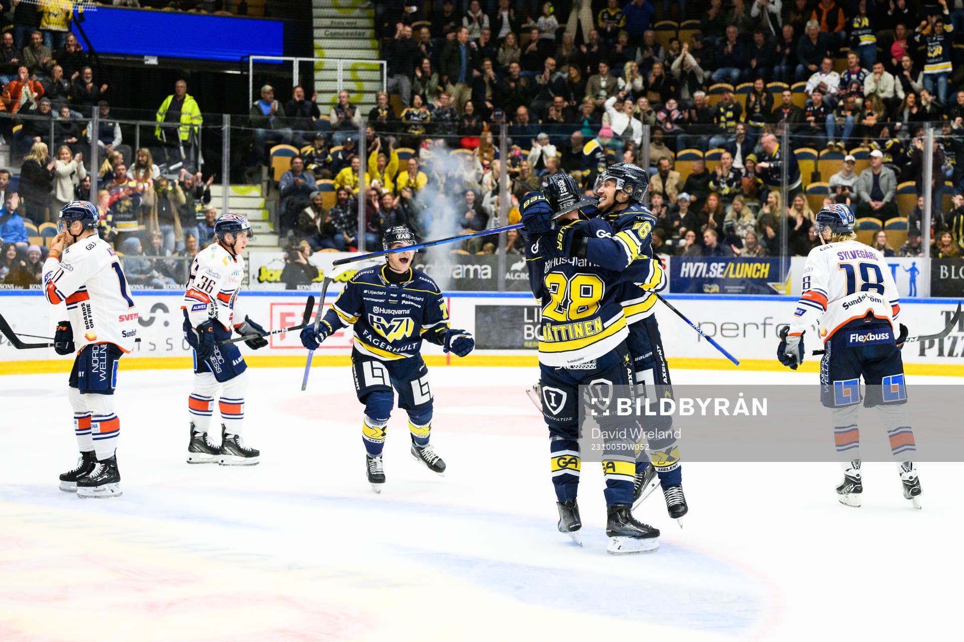 HV71s Fredrik Forsberg  jublar