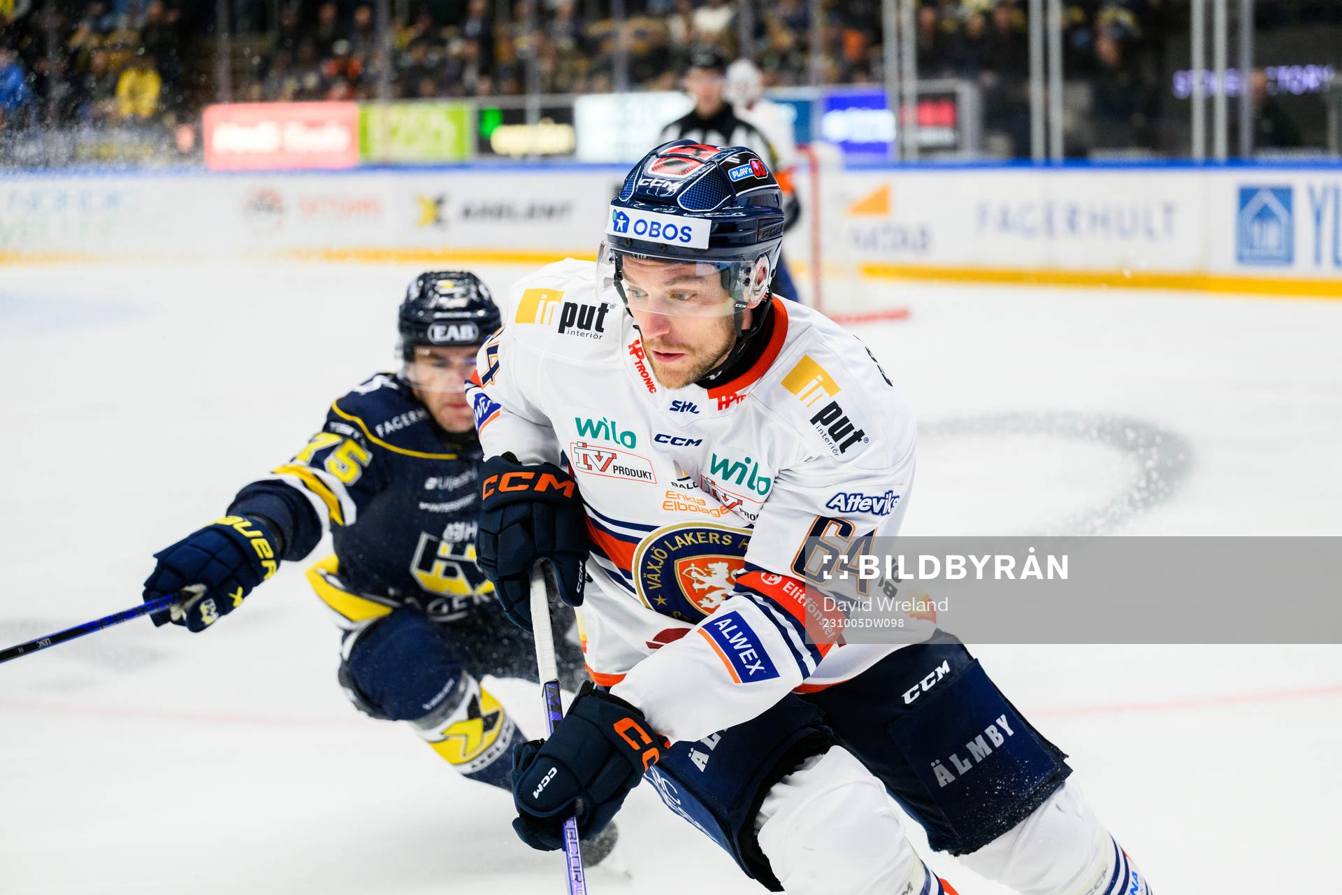 Växjös Eric Martinsson och HV71s Radan Lenc