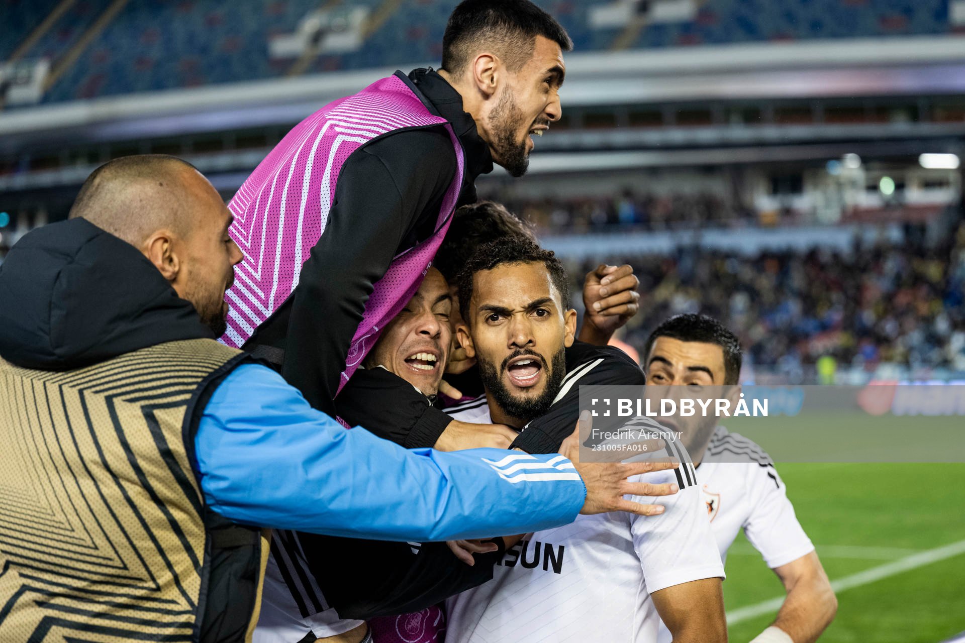 Juninho of Qarabag celebrates the 0-1 goal