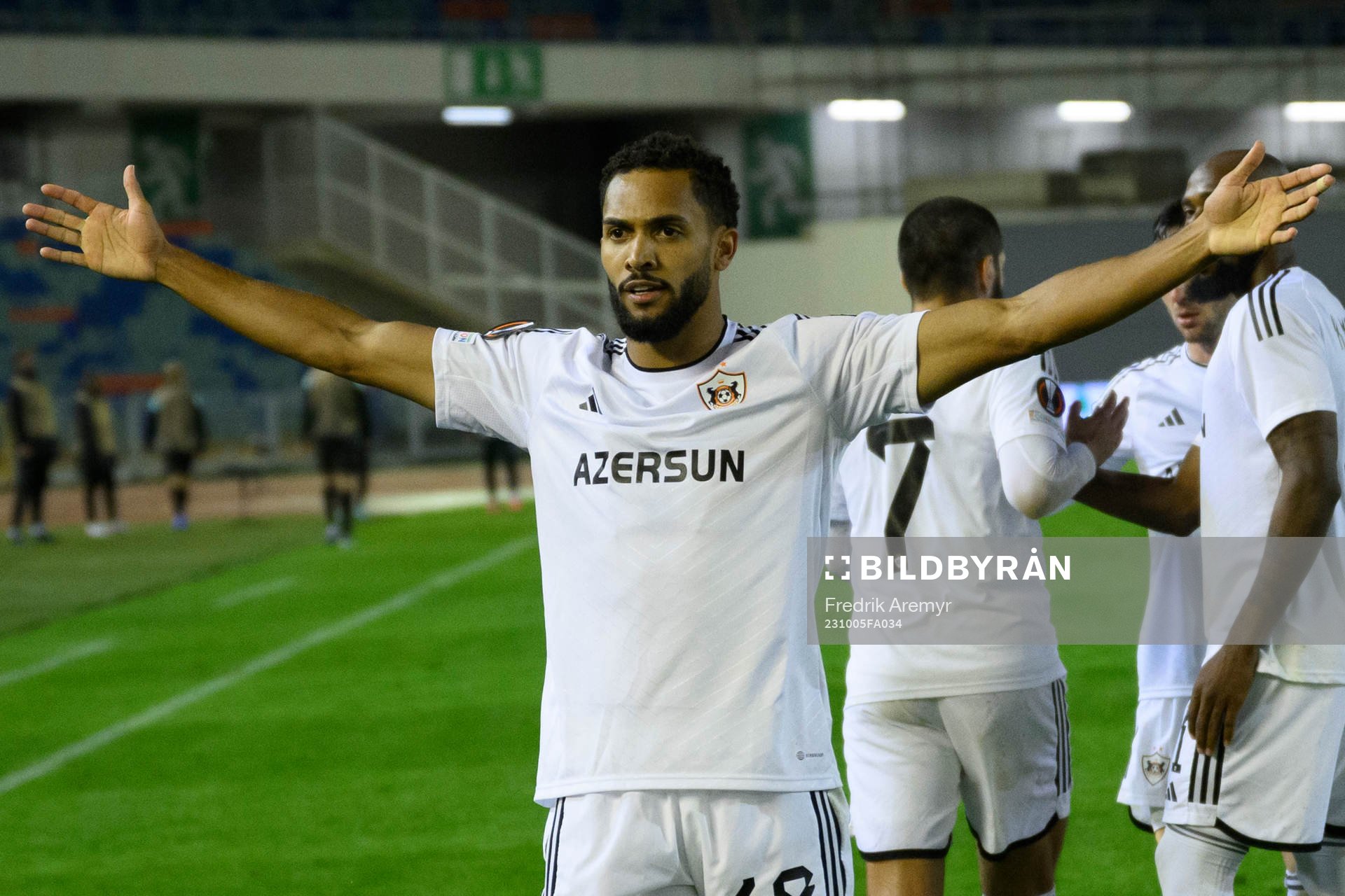 Juninho of Qarabag celebrating