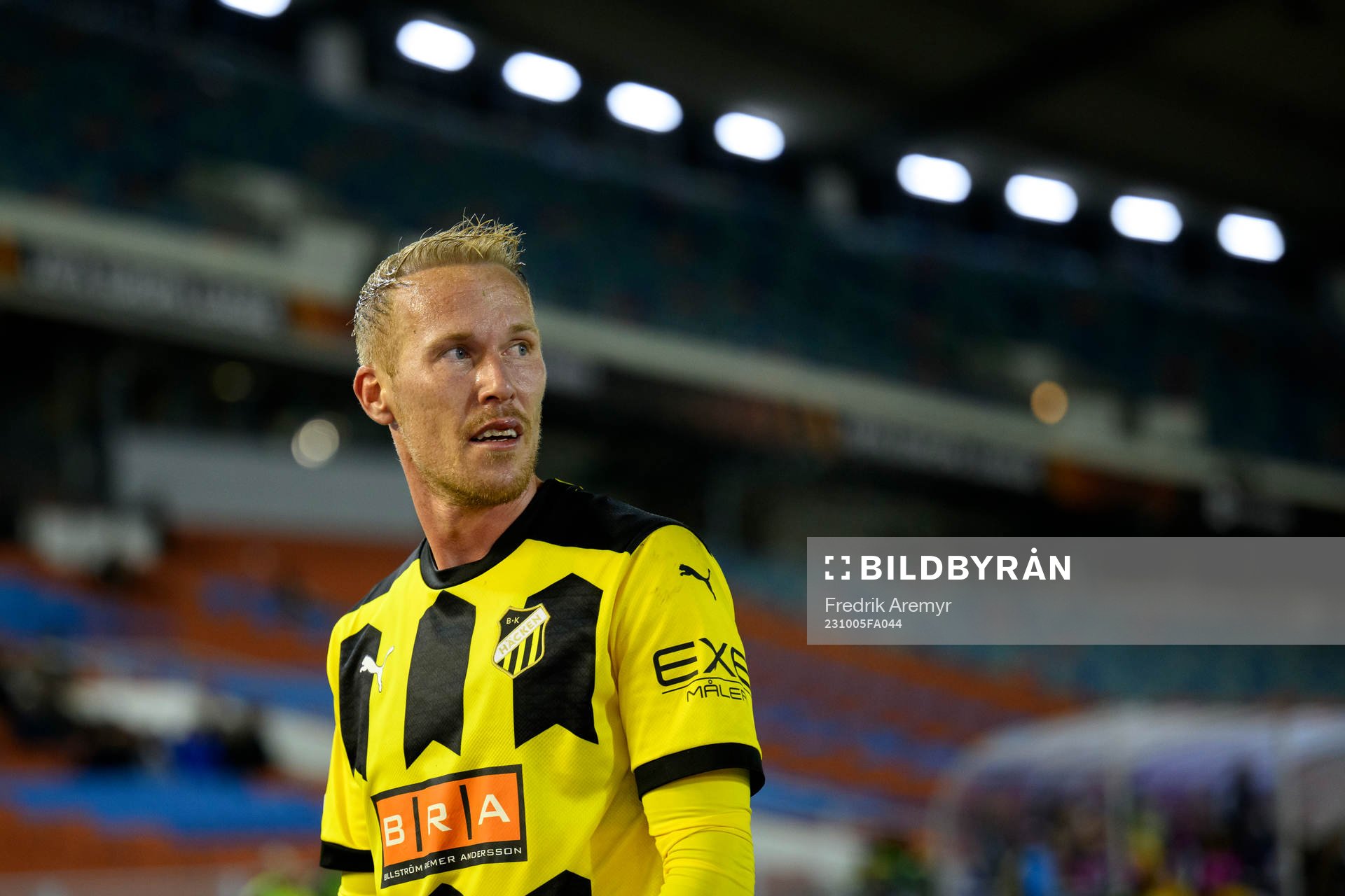 Mikkel Rygaard Jensen of Häcken looks dejected