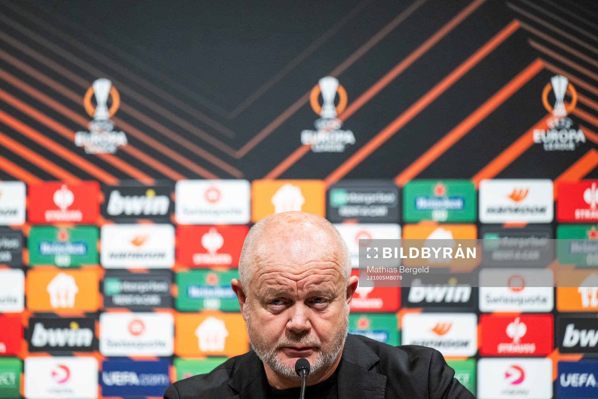 Head coach Per-Mathias Høgmo of Häcken at the press