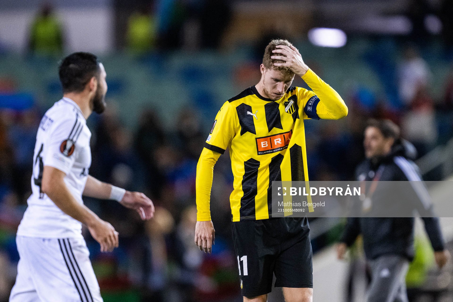 Simon Gustafson of Häcken looks dejected