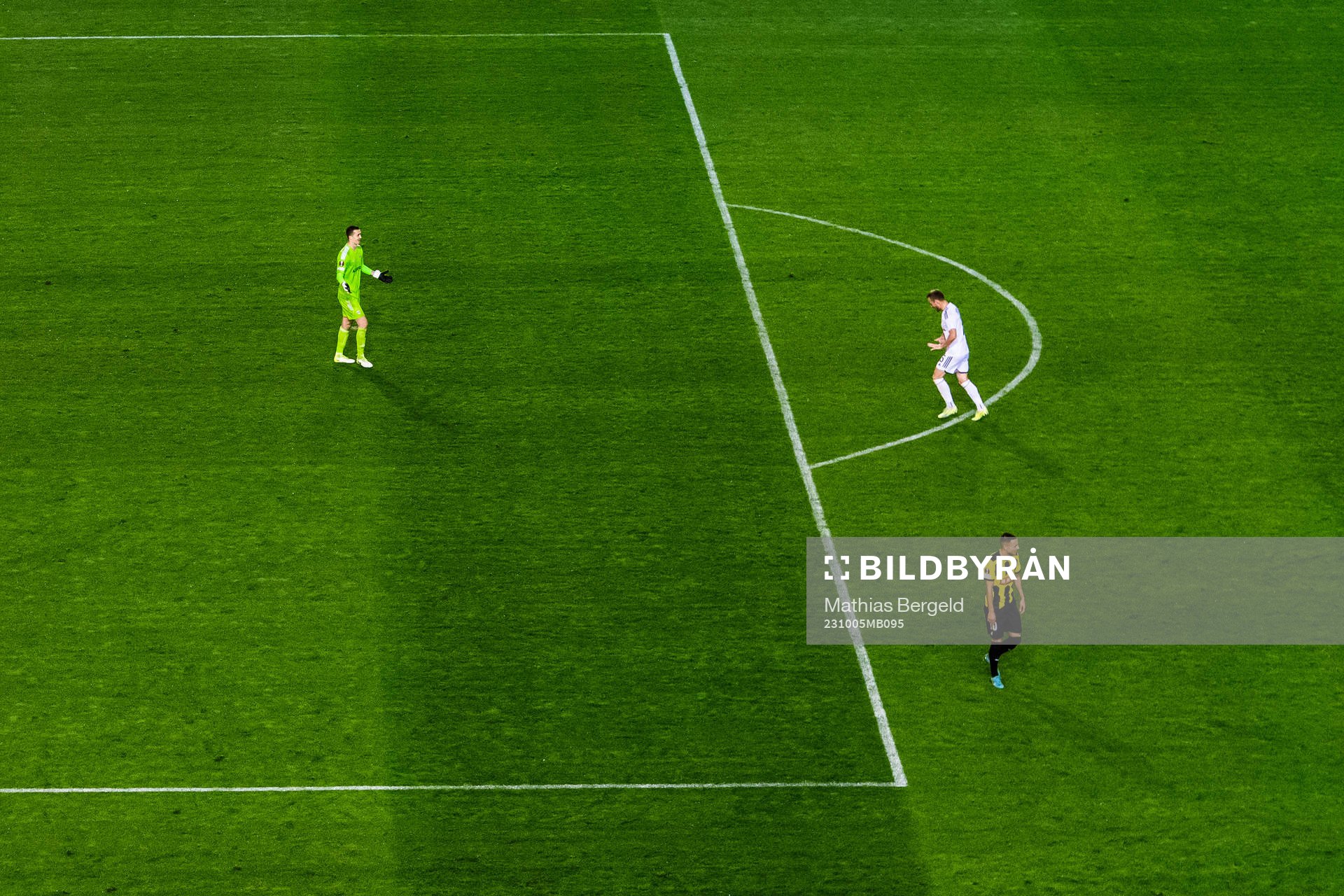goalkeeper Andrey Lunev of Qarabag celebrates while Amor