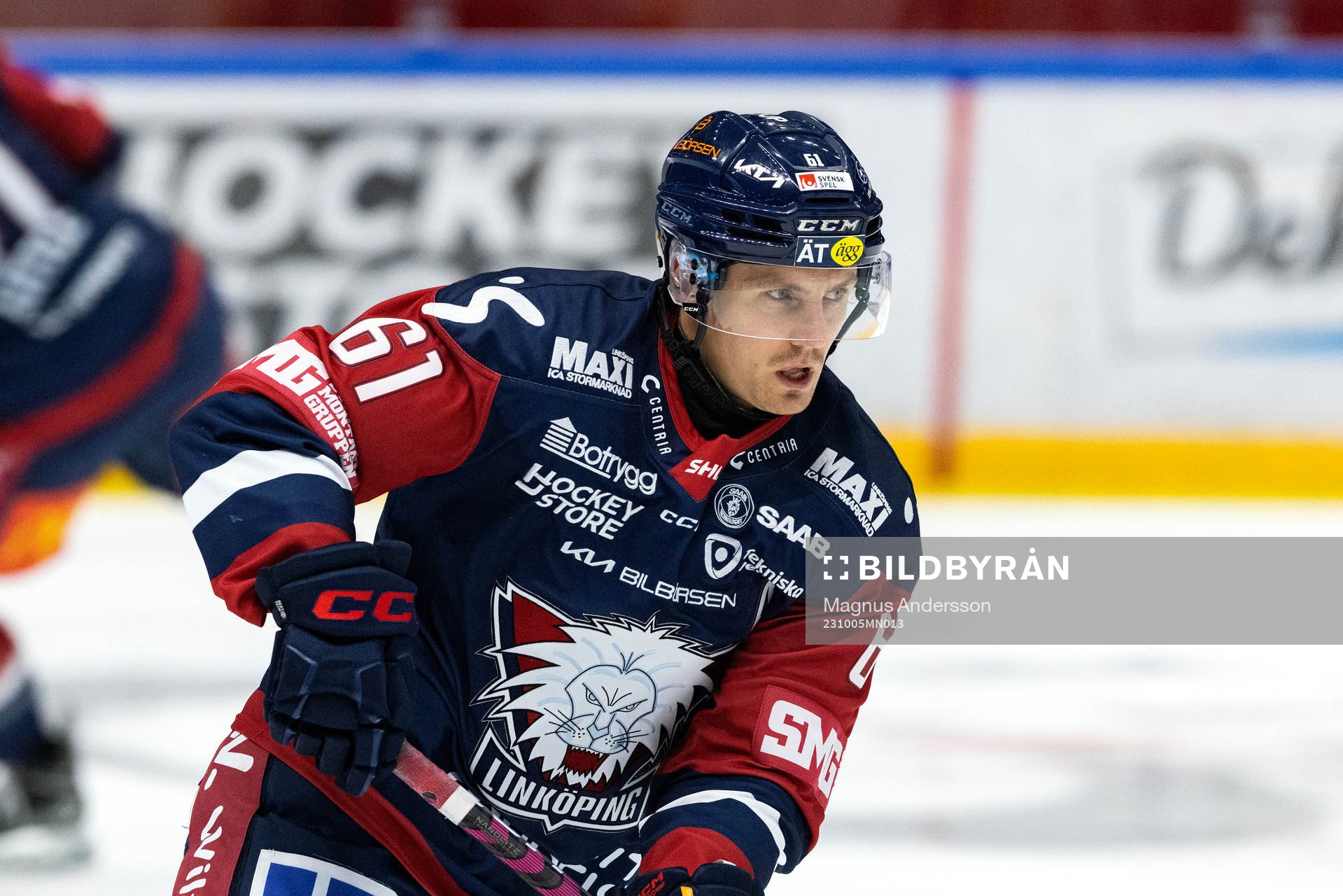 Linköpings Markus Ljungh på uppvärmningen