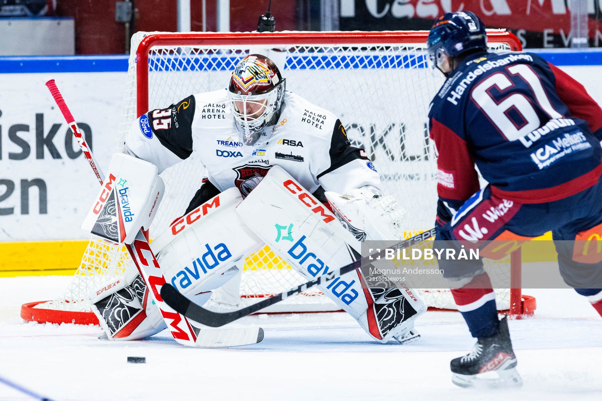 Malmö Redhawks målvakt Adam Werner