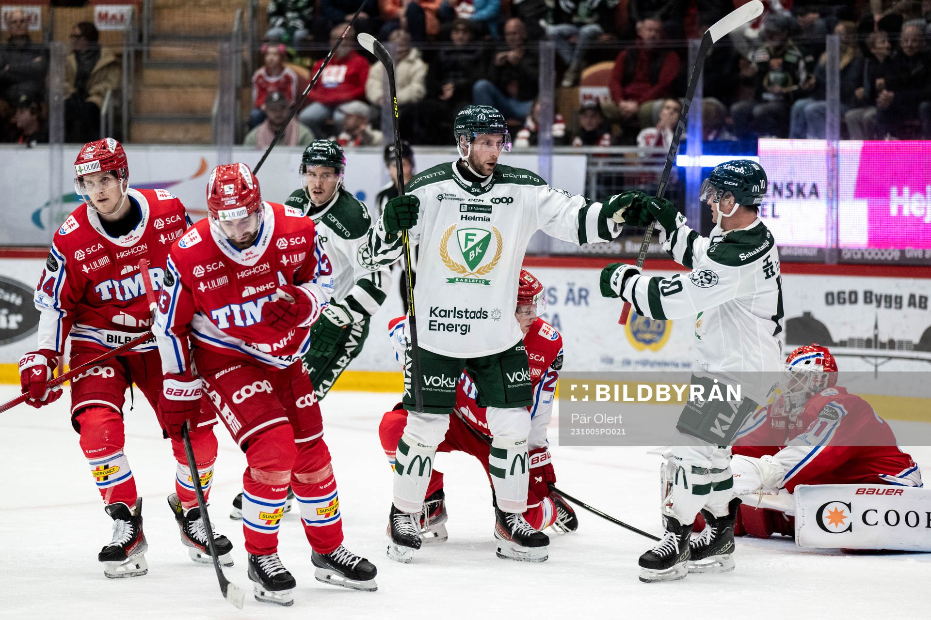 Färjestads Per Åslund jublar