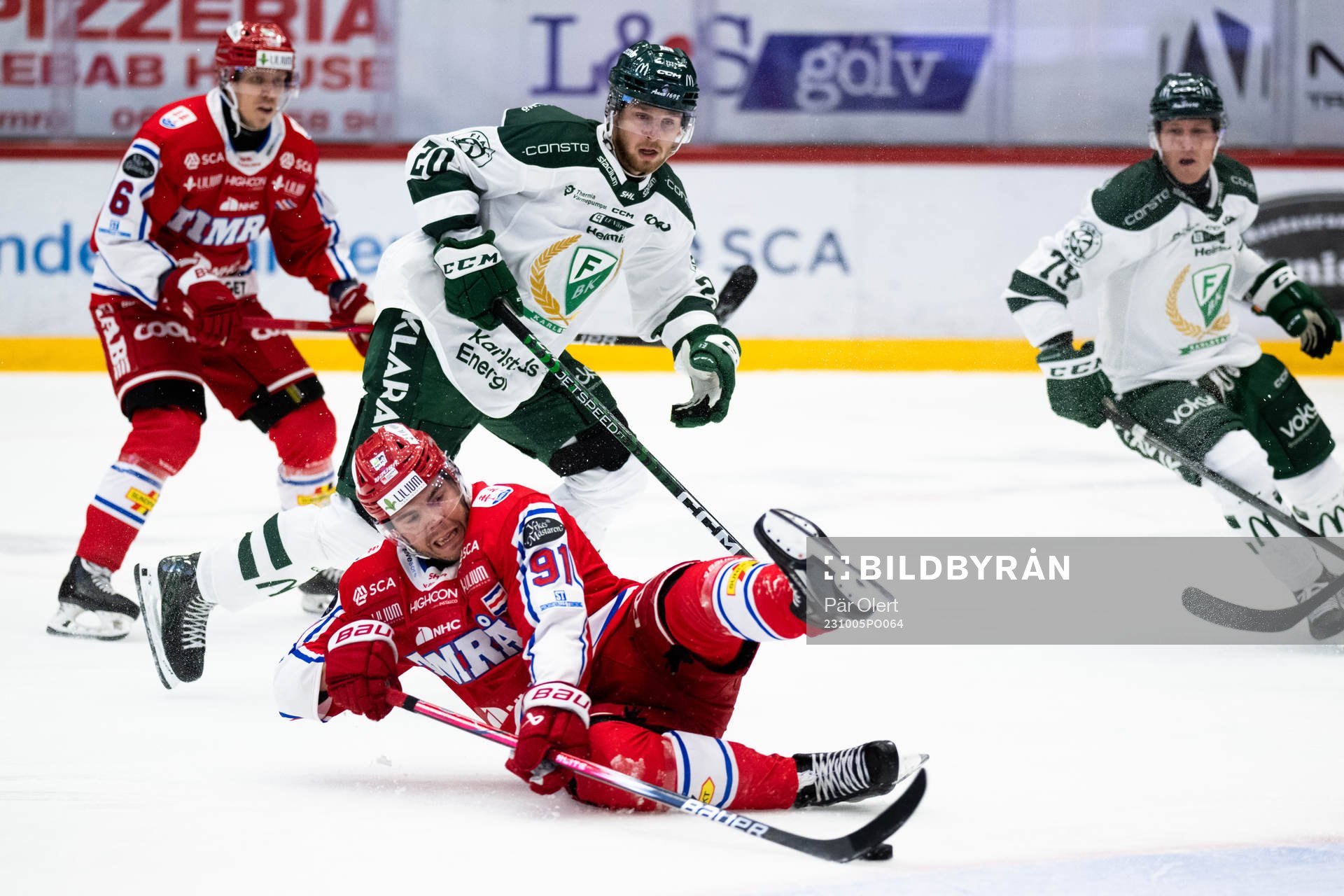 Färjestads Marcus Westfält och Timrås Magnus Pääjärvi