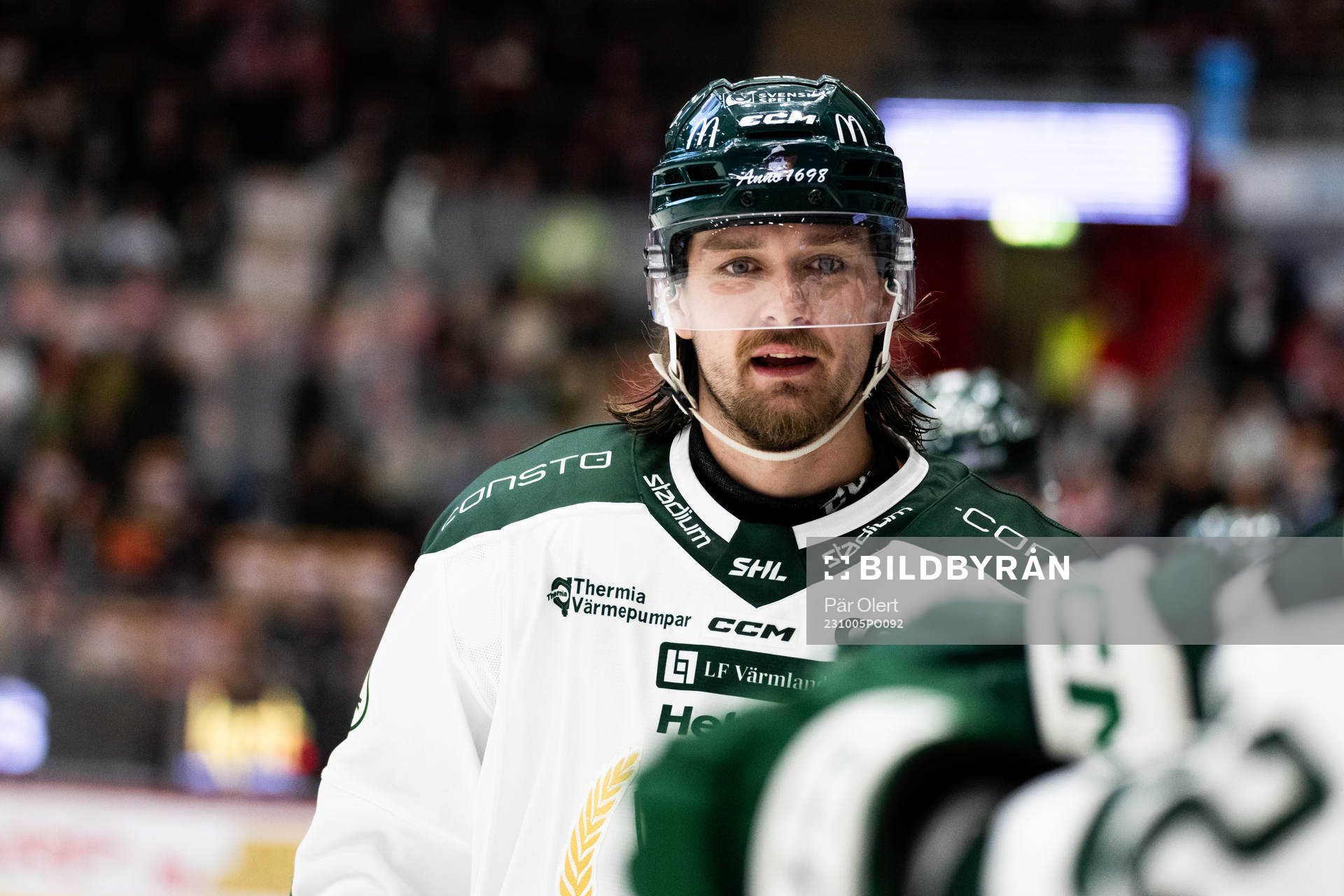 Färjestads Linus Johansson jublar