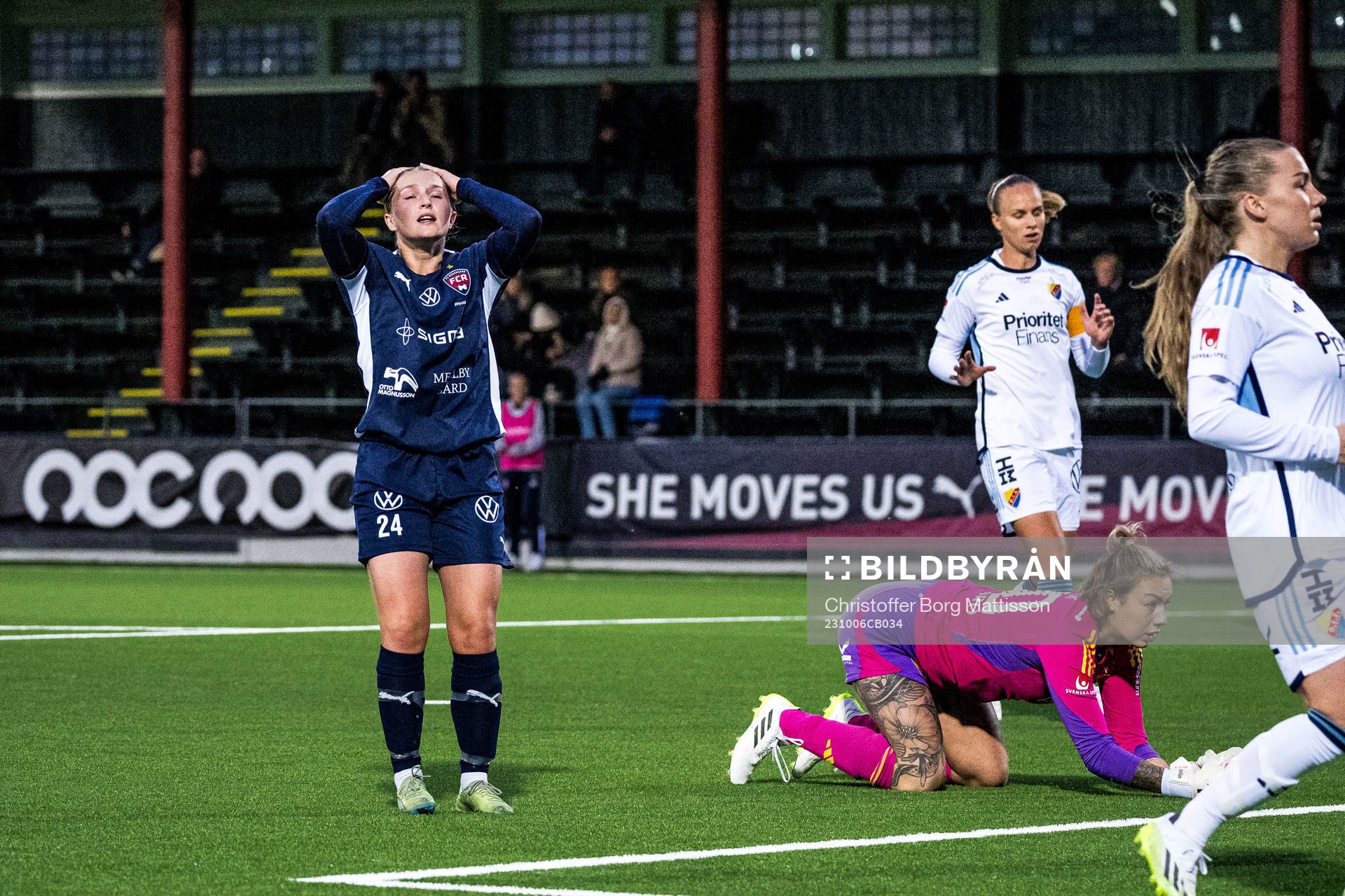 FC Rosengårds Hanna Andersson deppar