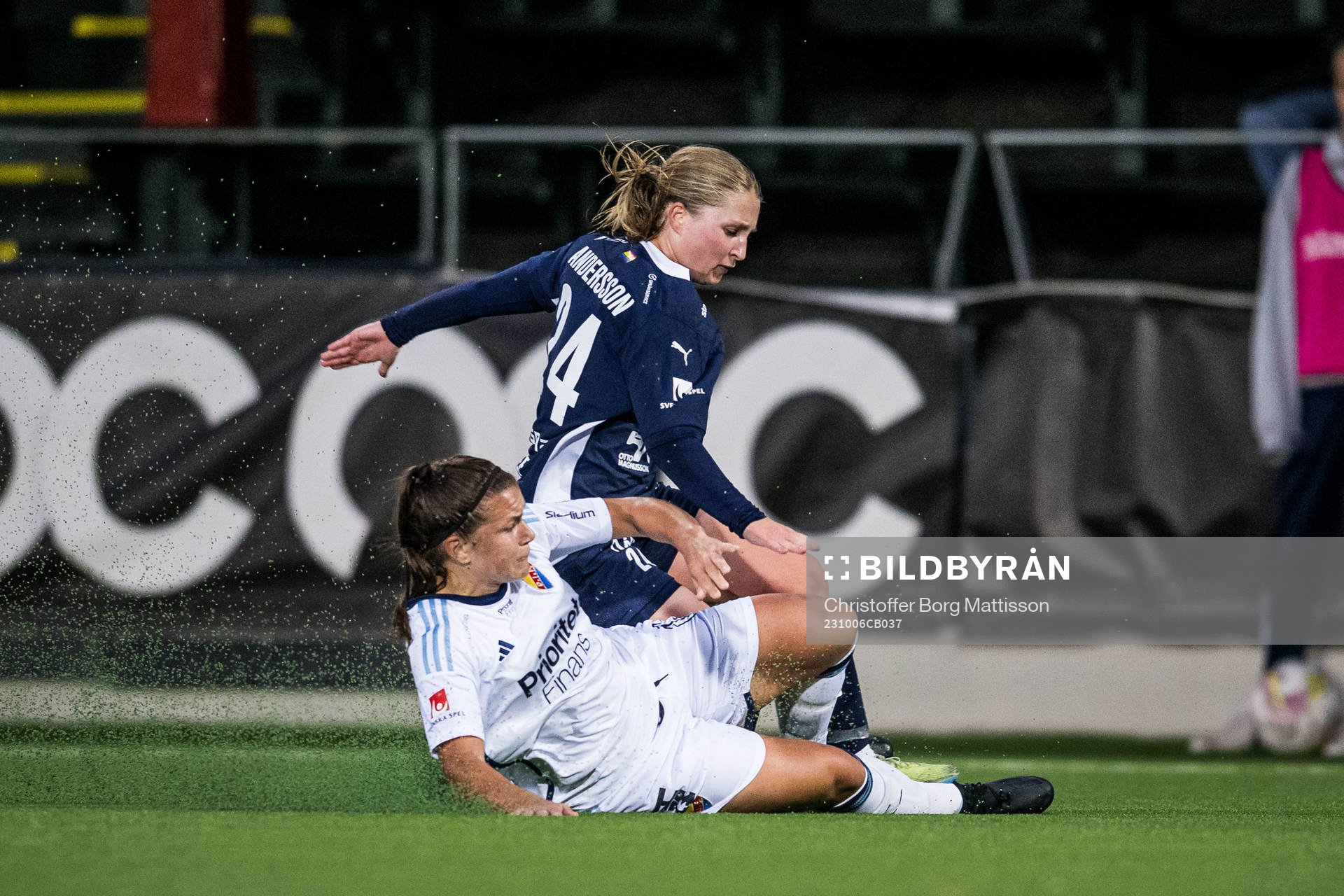 Djurgårdens Alexsandra Lobanova och FC Rosengårds Hanna