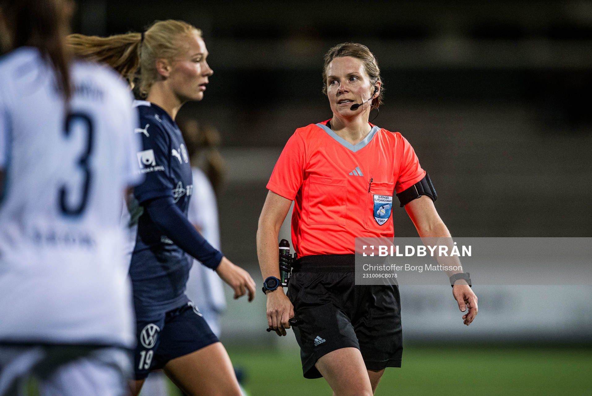 Under fotbollsmatchen i Damallsvenskan mellan FC Rosengård