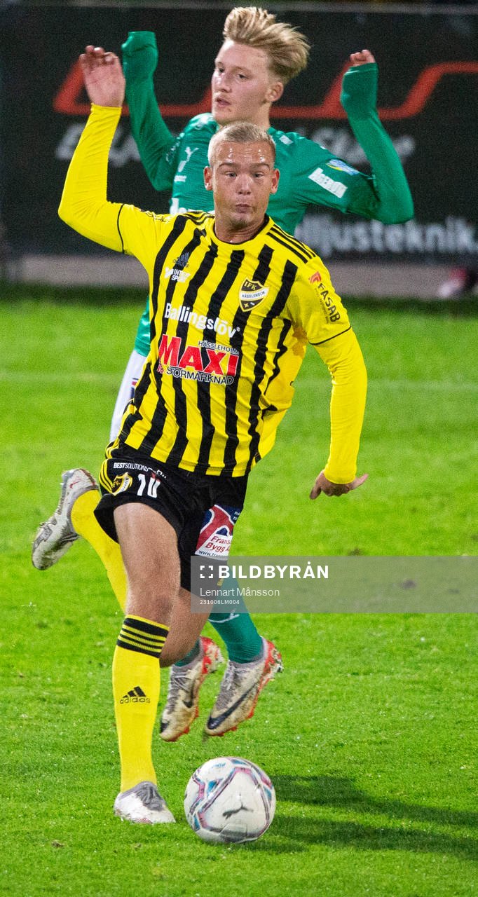 IFK Hässleholms Olle Kjellman Olblad i matchen i div. 2