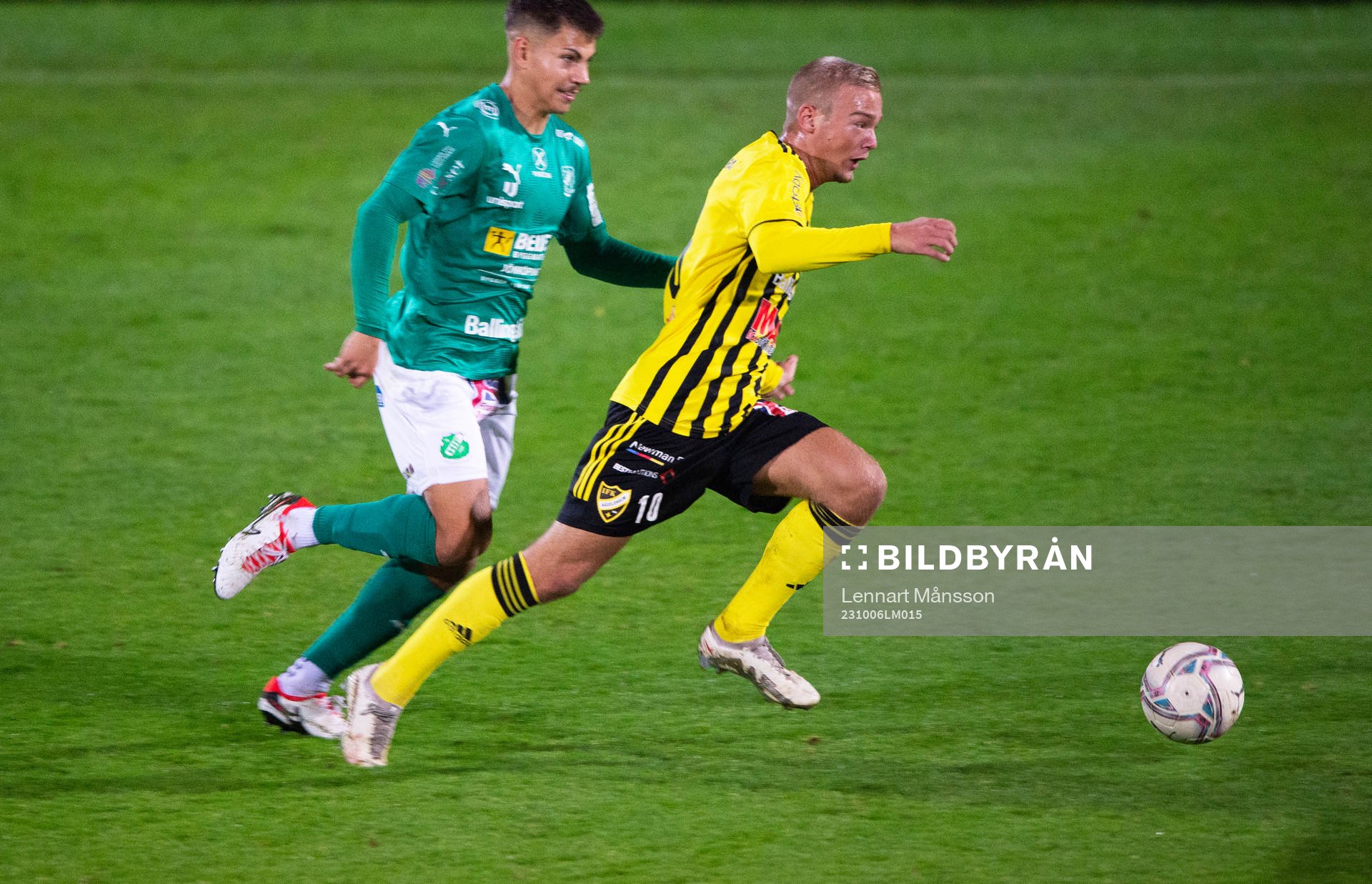IFK Hässleholms Olle Kjellman Olblad i matchen i div. 2 mellan IFK Hässleholm och Hässleholms IF i Hässleholm 6 oktober 2023.