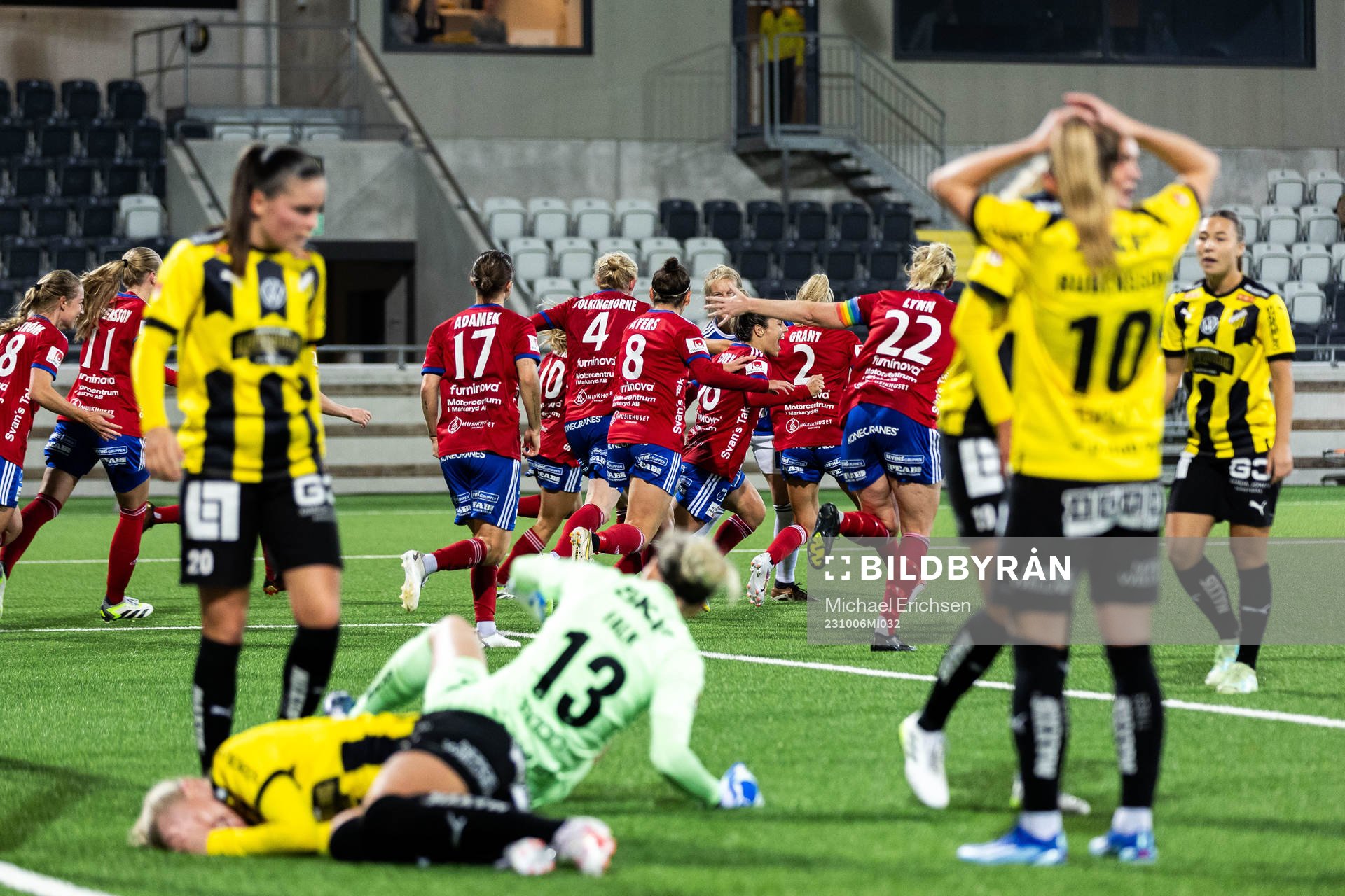 Vittsjös spelare jublar