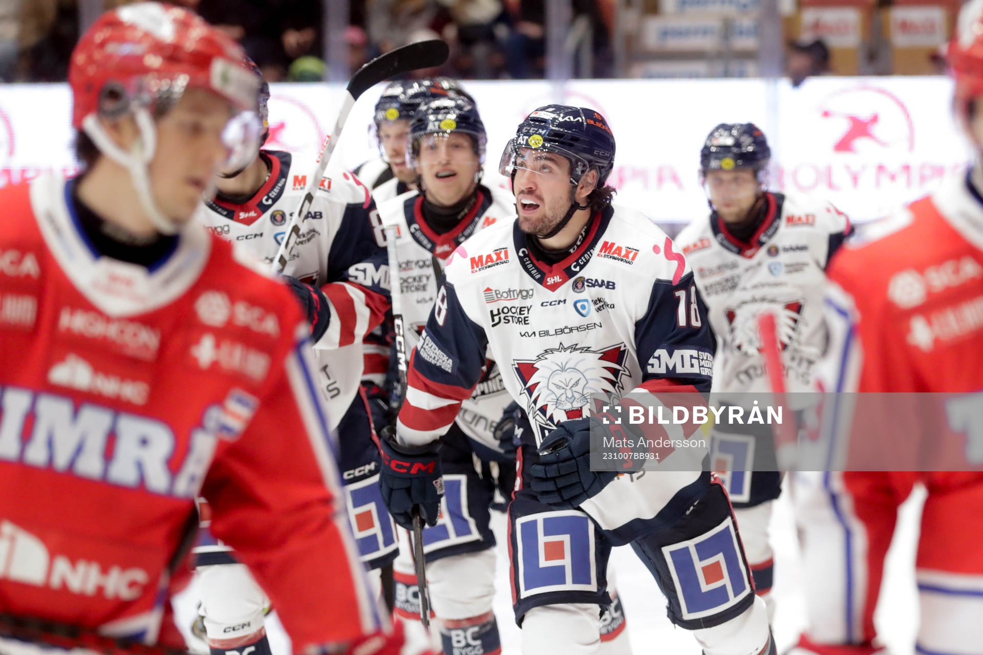 Linköpings Remi Elie jublar