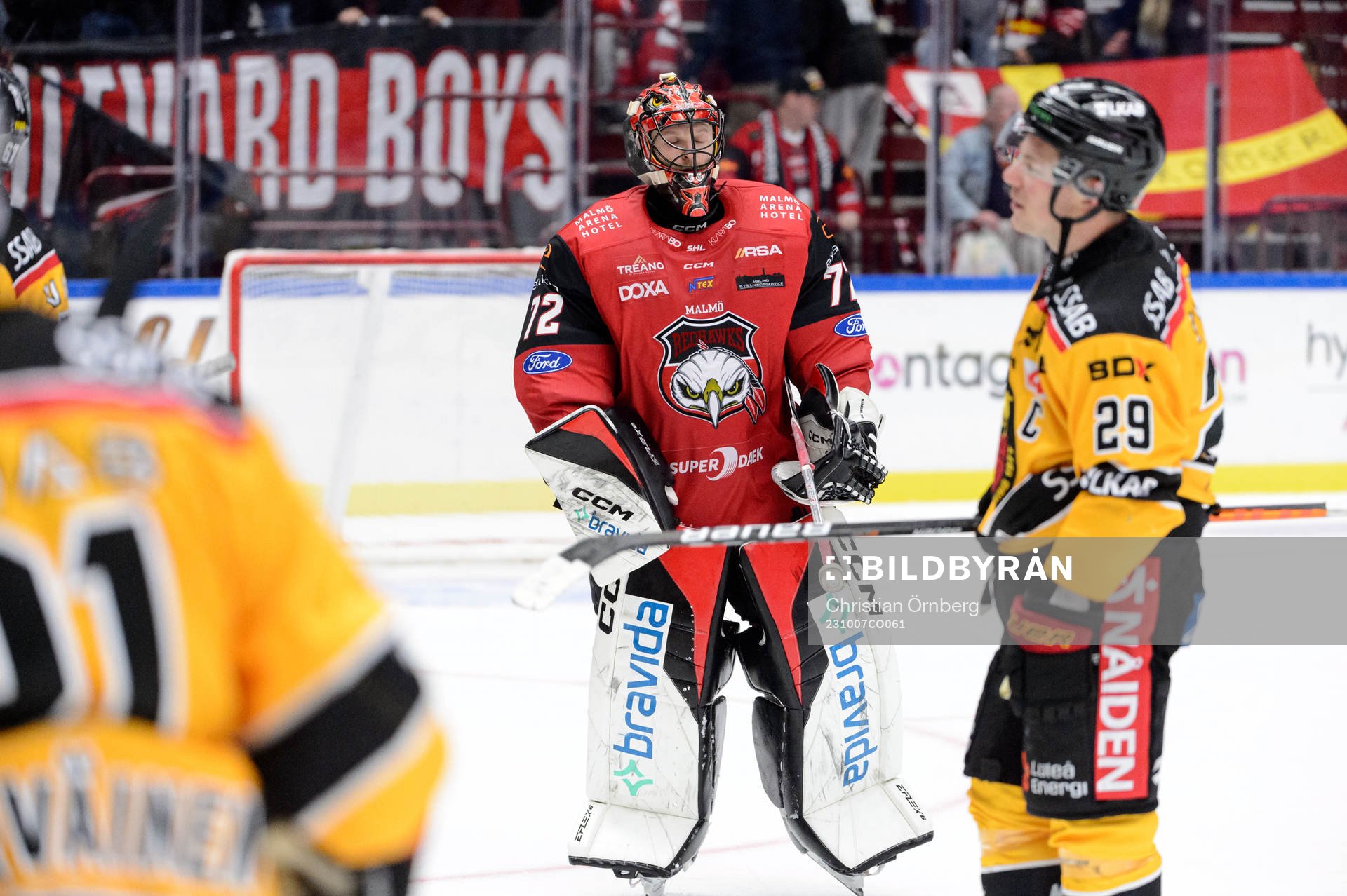 Malmö Redhawks målvakt Daniel Marmenlind deppar