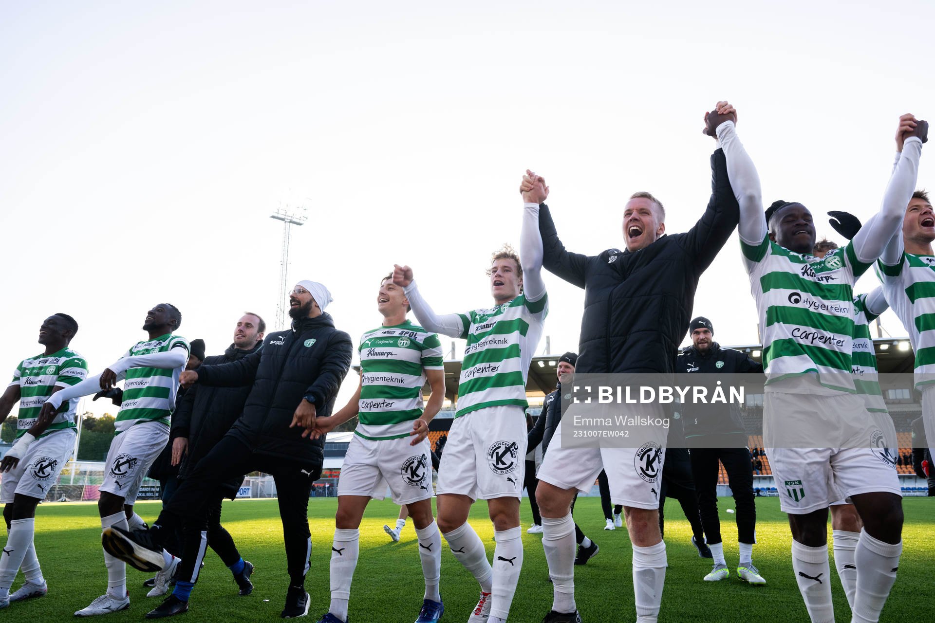 Västerås SKs spelare jublar
