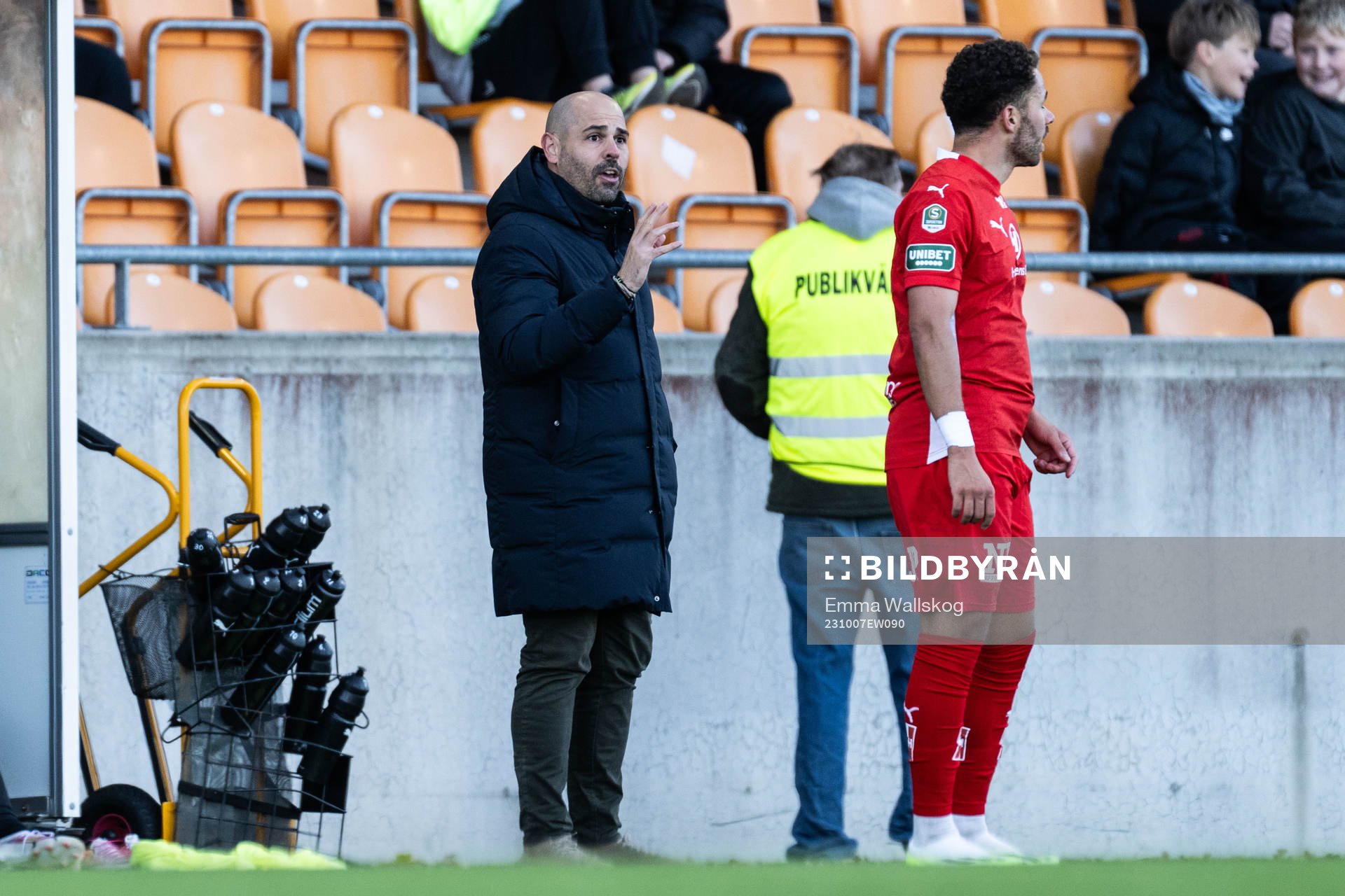 Jönköpings Södras tränare Oscar Garcia och Malkolm