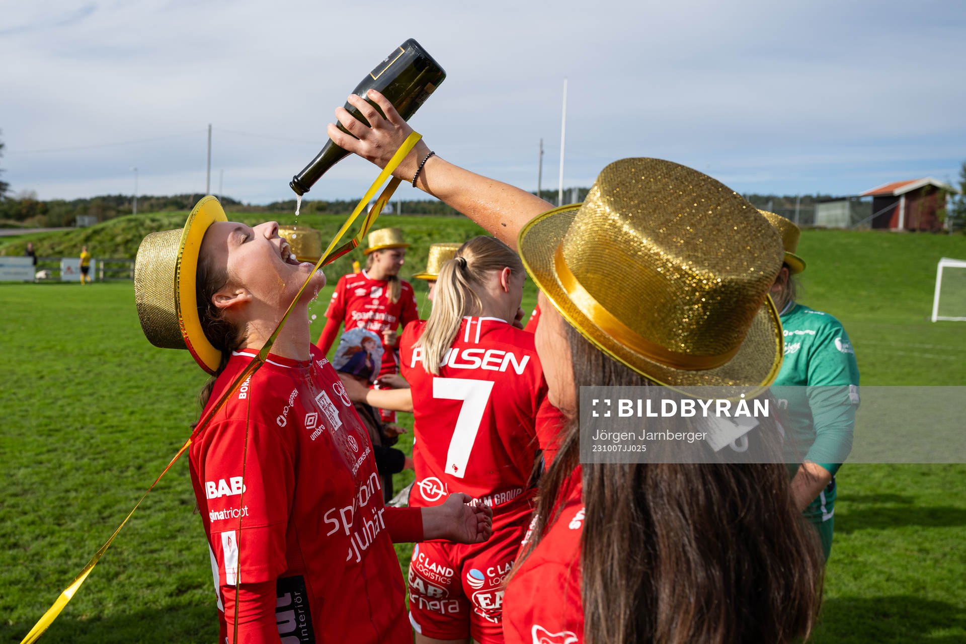 Elfsborgs spelare och ledare firar seriesegern