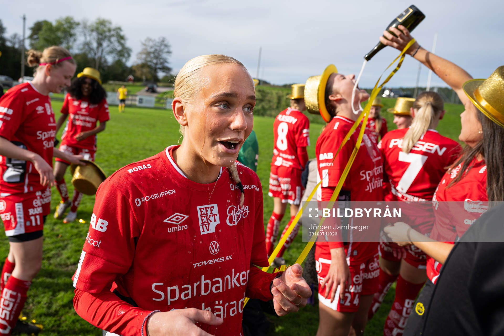 Elfsborgs spelare och ledare firar seriesegern