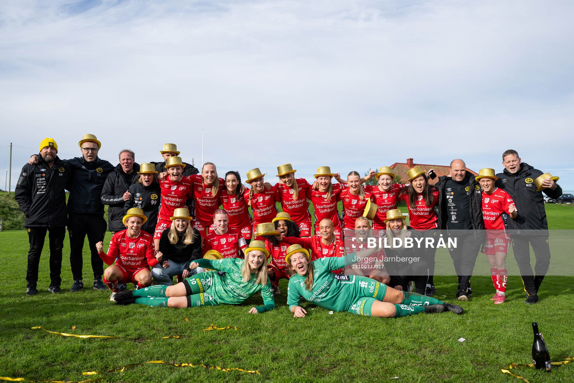 Elfsborgs spelare och ledare firar seriesegern