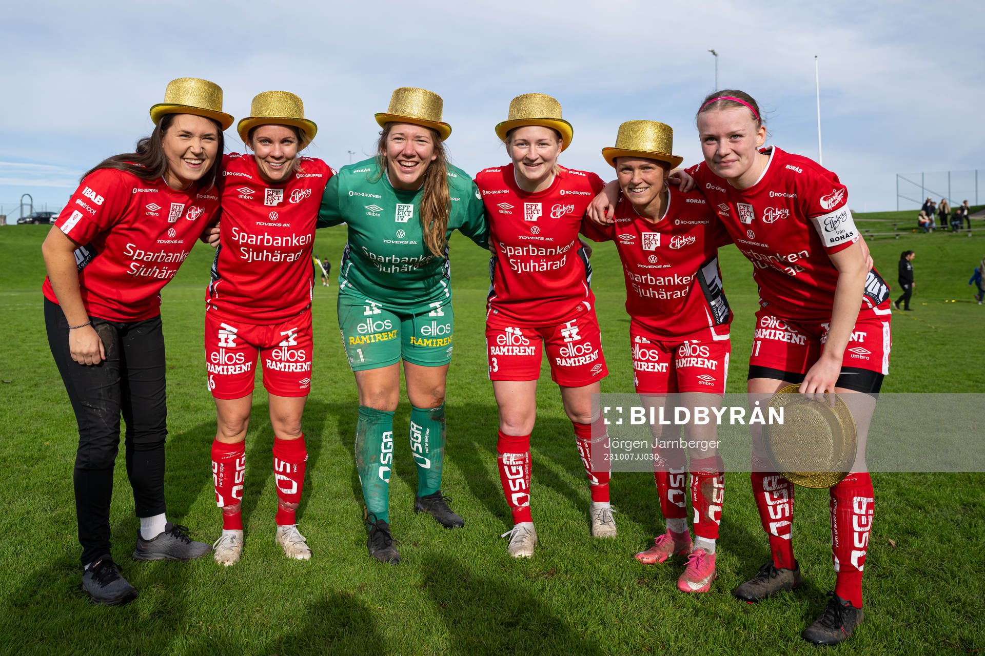Elfsborgs spelare och ledare firar seriesegern