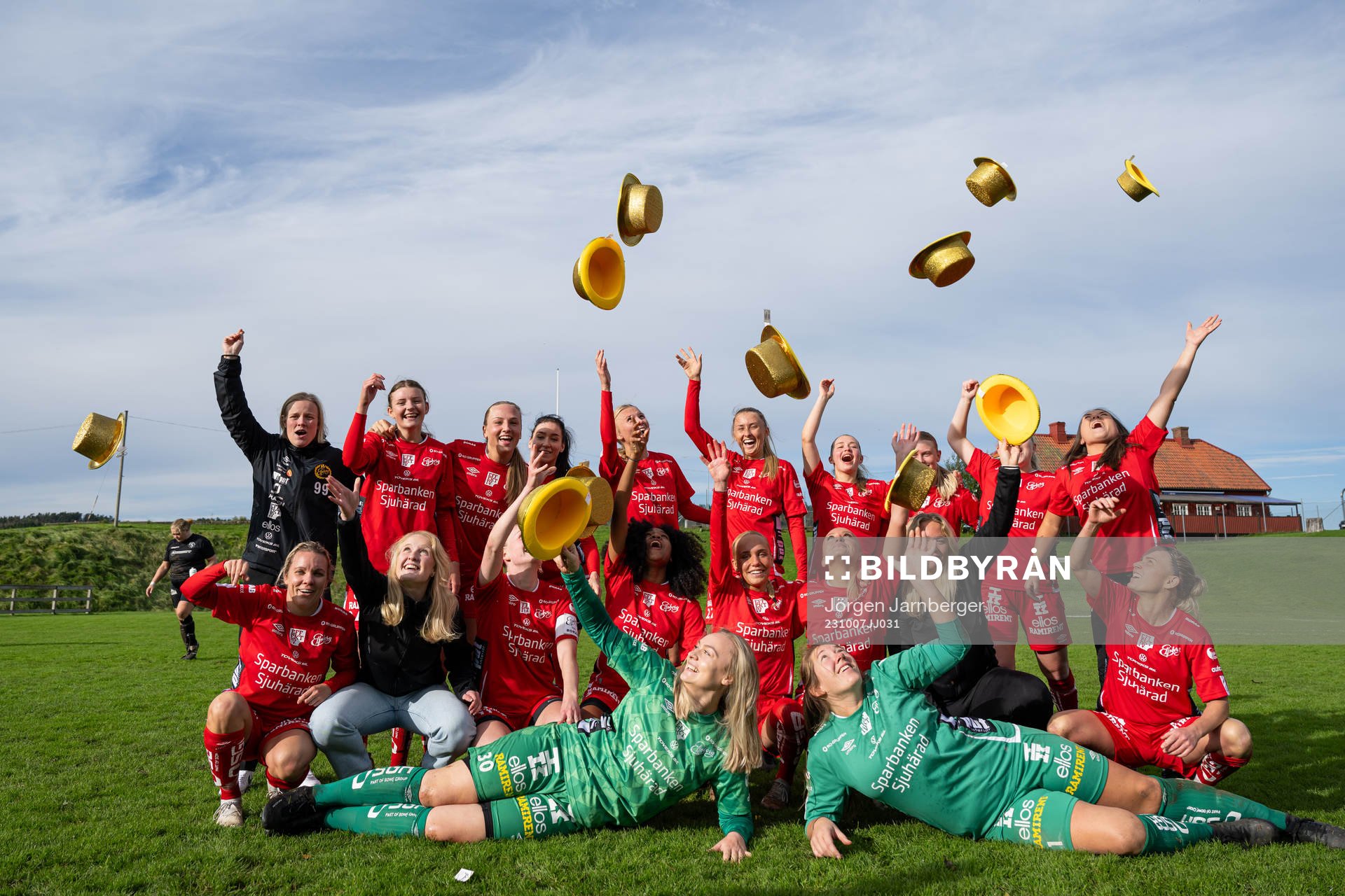 Elfsborgs spelare och ledare firar seriesegern