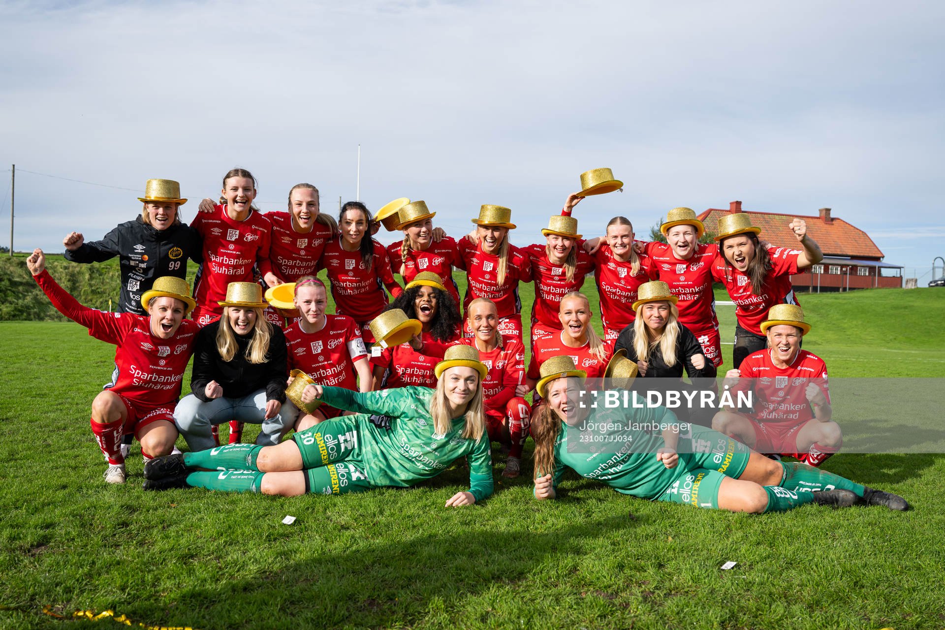 Elfsborgs spelare och ledare firar seriesegern